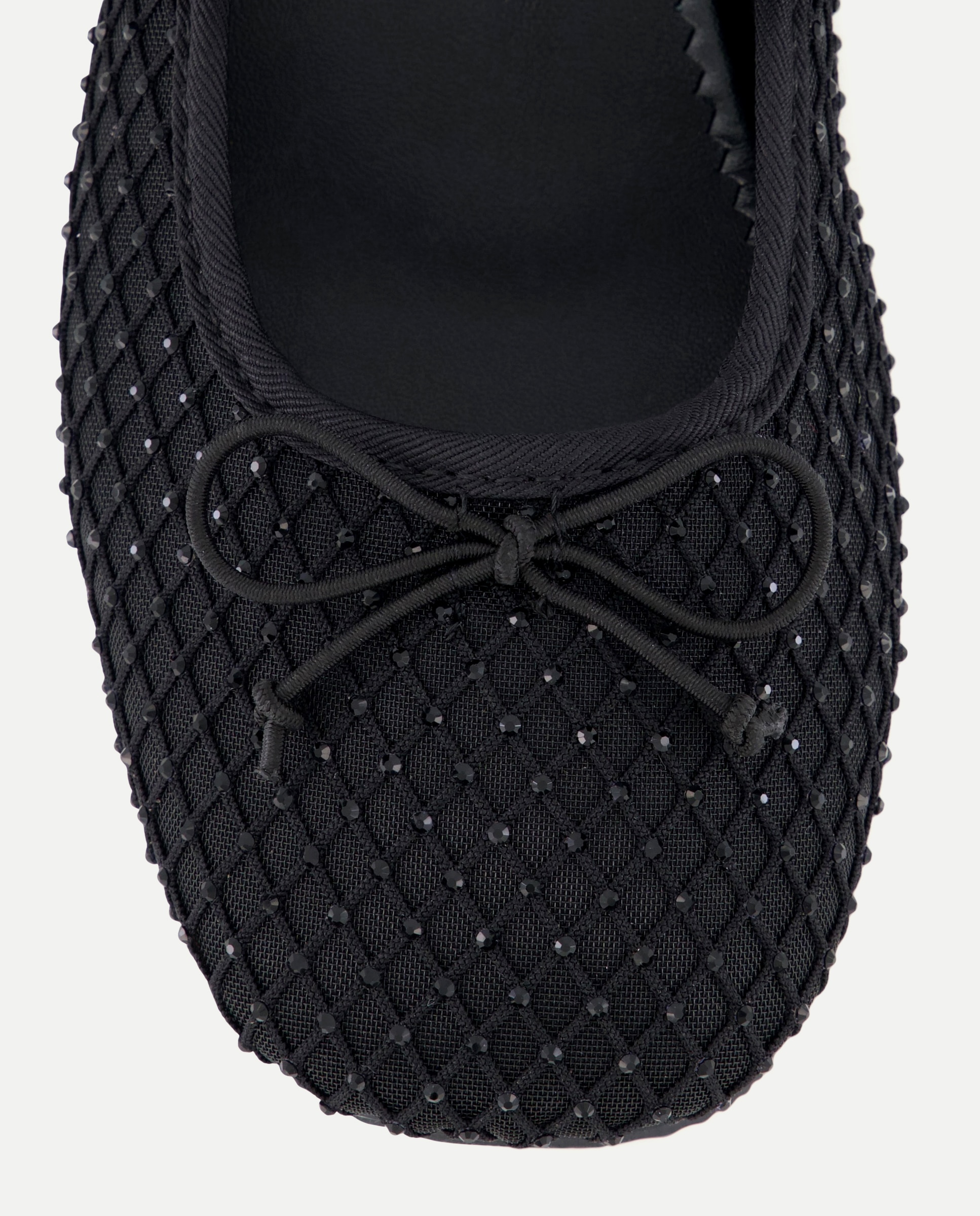 Sapatos de Presilha com Cristais Preto-5