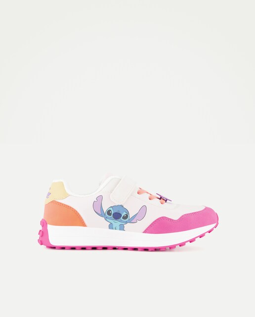 Deportivo paneles Stitch velcro puntera redonda de niña