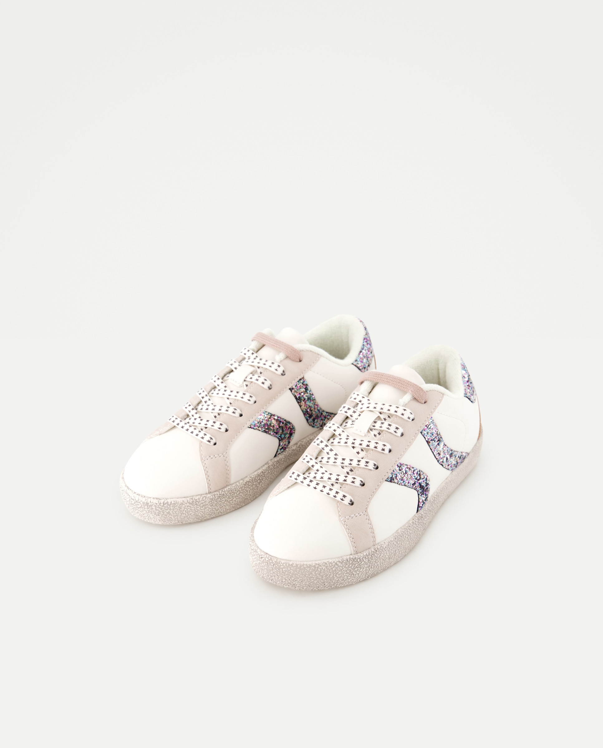Sapatilhas com Glitter Branco-2