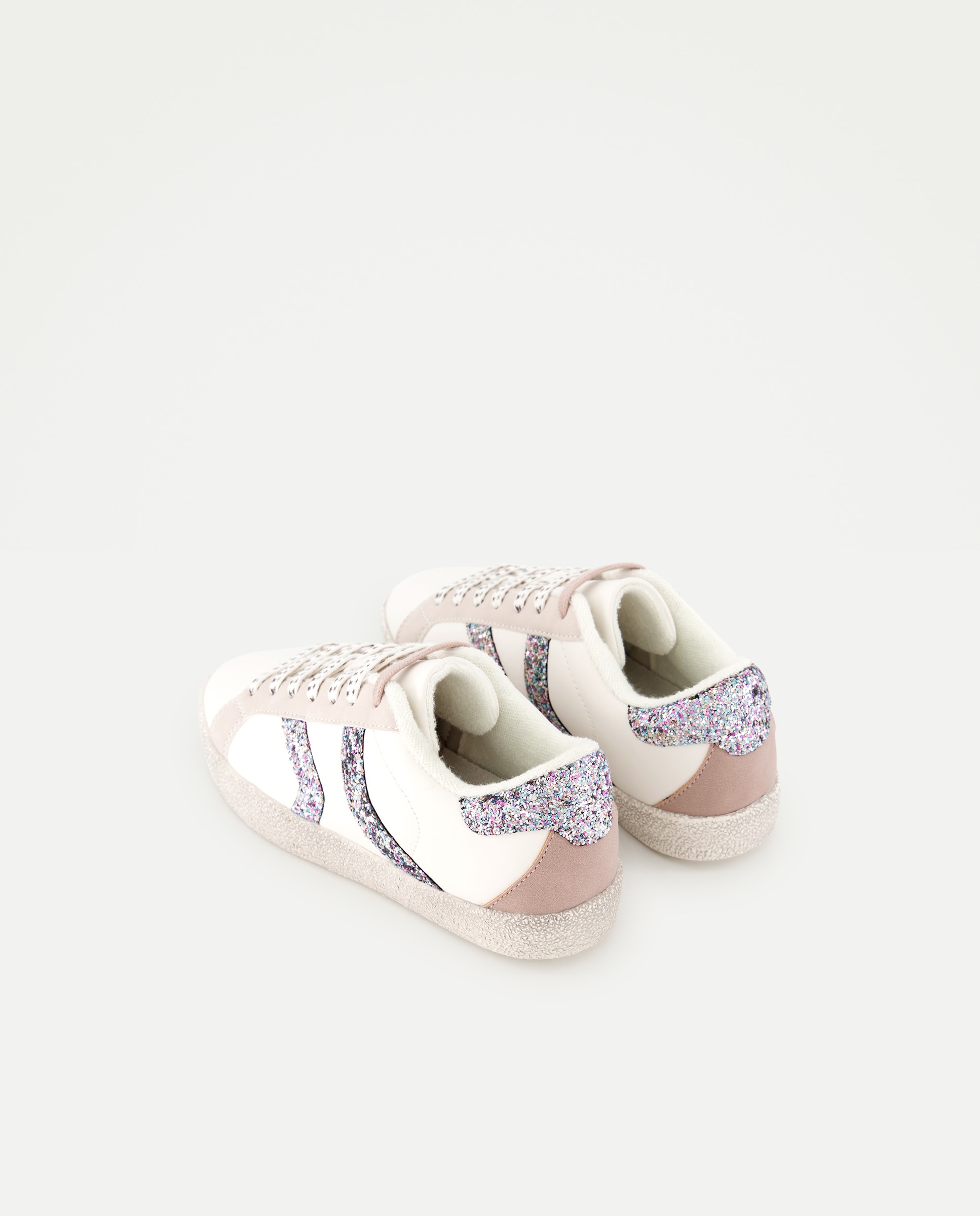 Sapatilhas com Glitter Branco-3