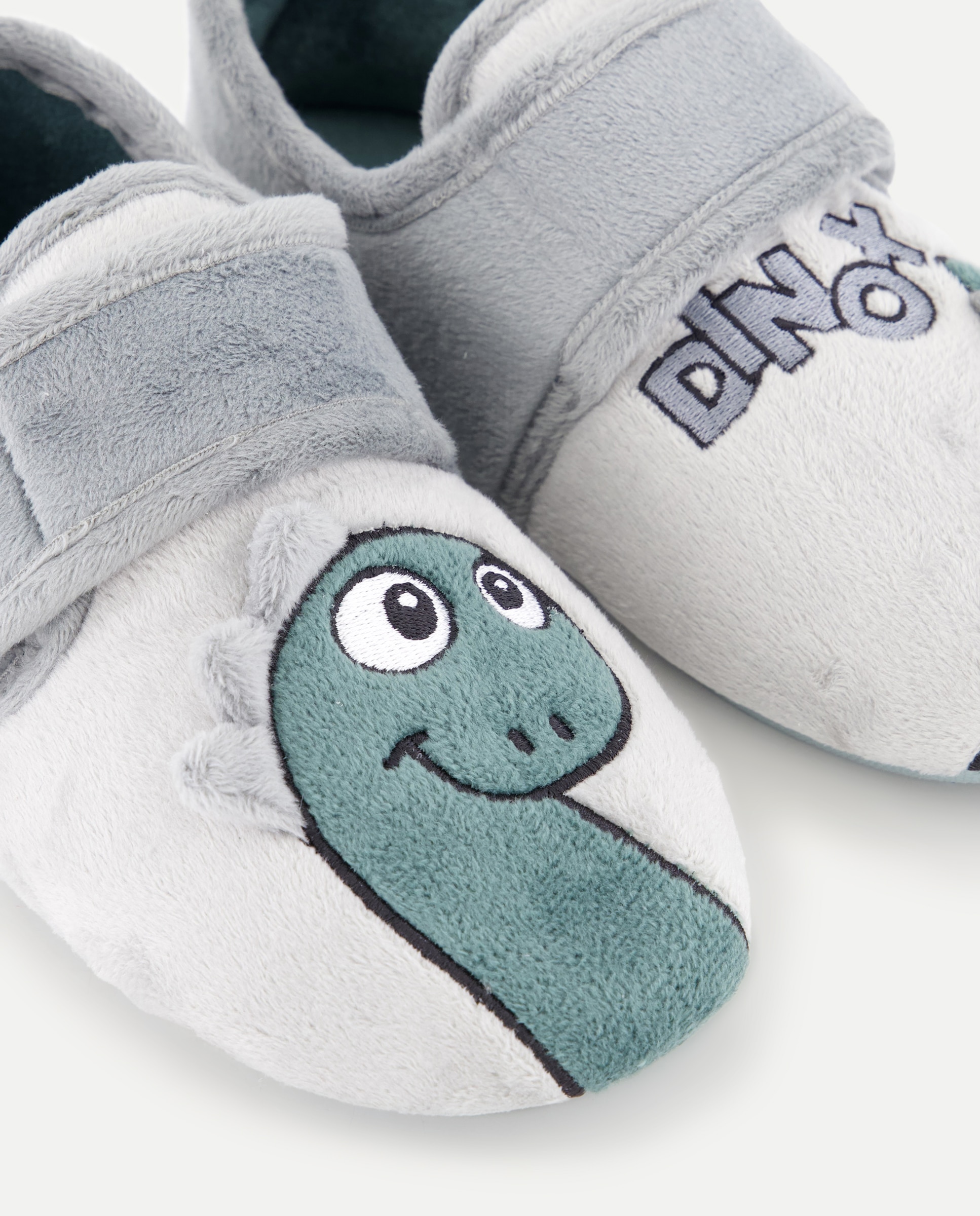 Pantufas com Dinossauros Cinzento-claro-5