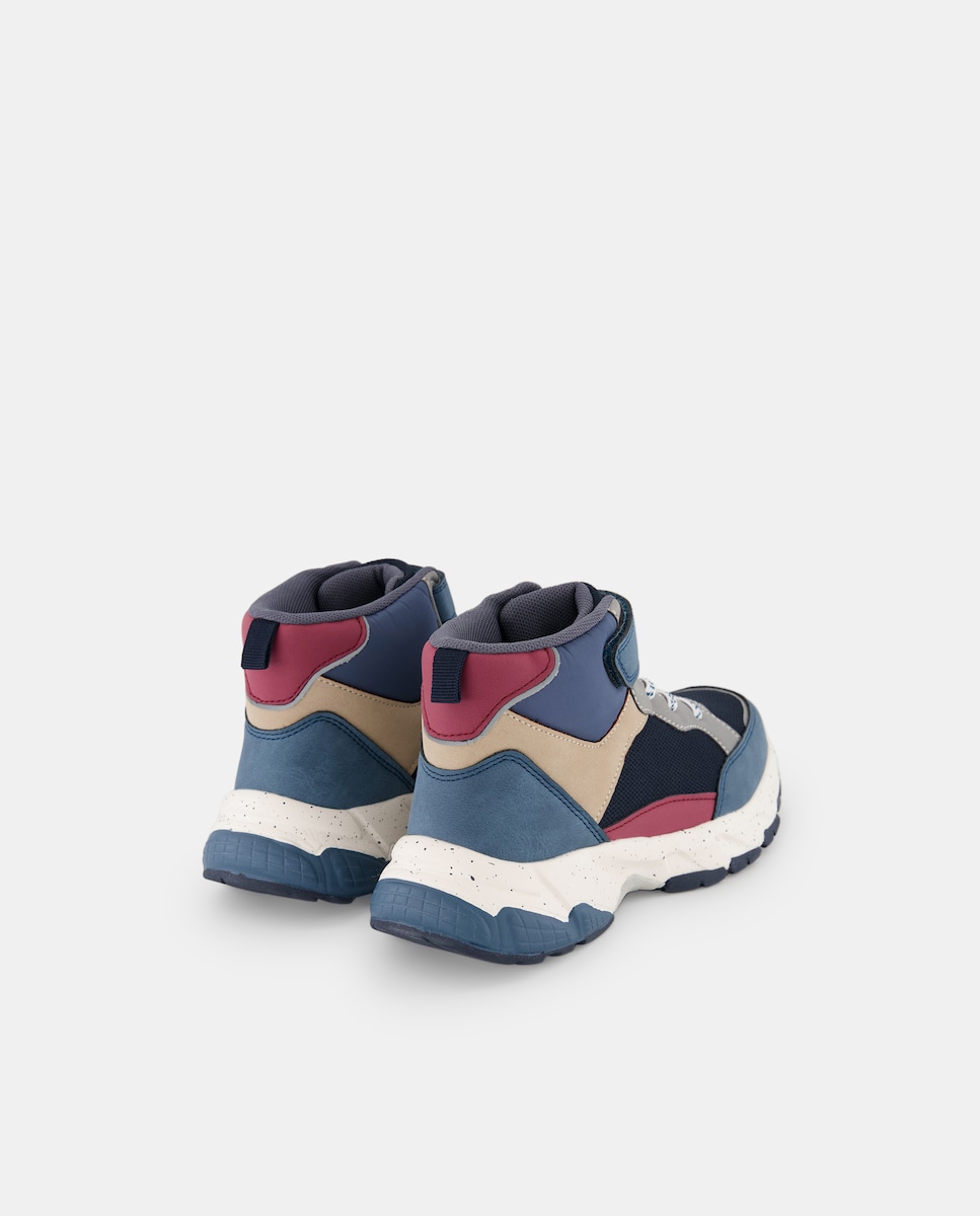 Botas de Trekking com Fecho Aderente e Atacadores Azul-marinho-3