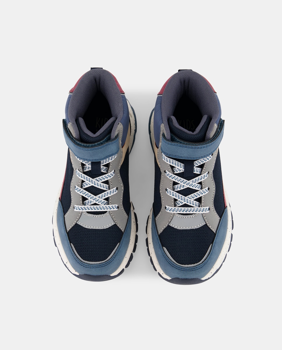 Botas de Trekking com Fecho Aderente e Atacadores Azul-marinho-4