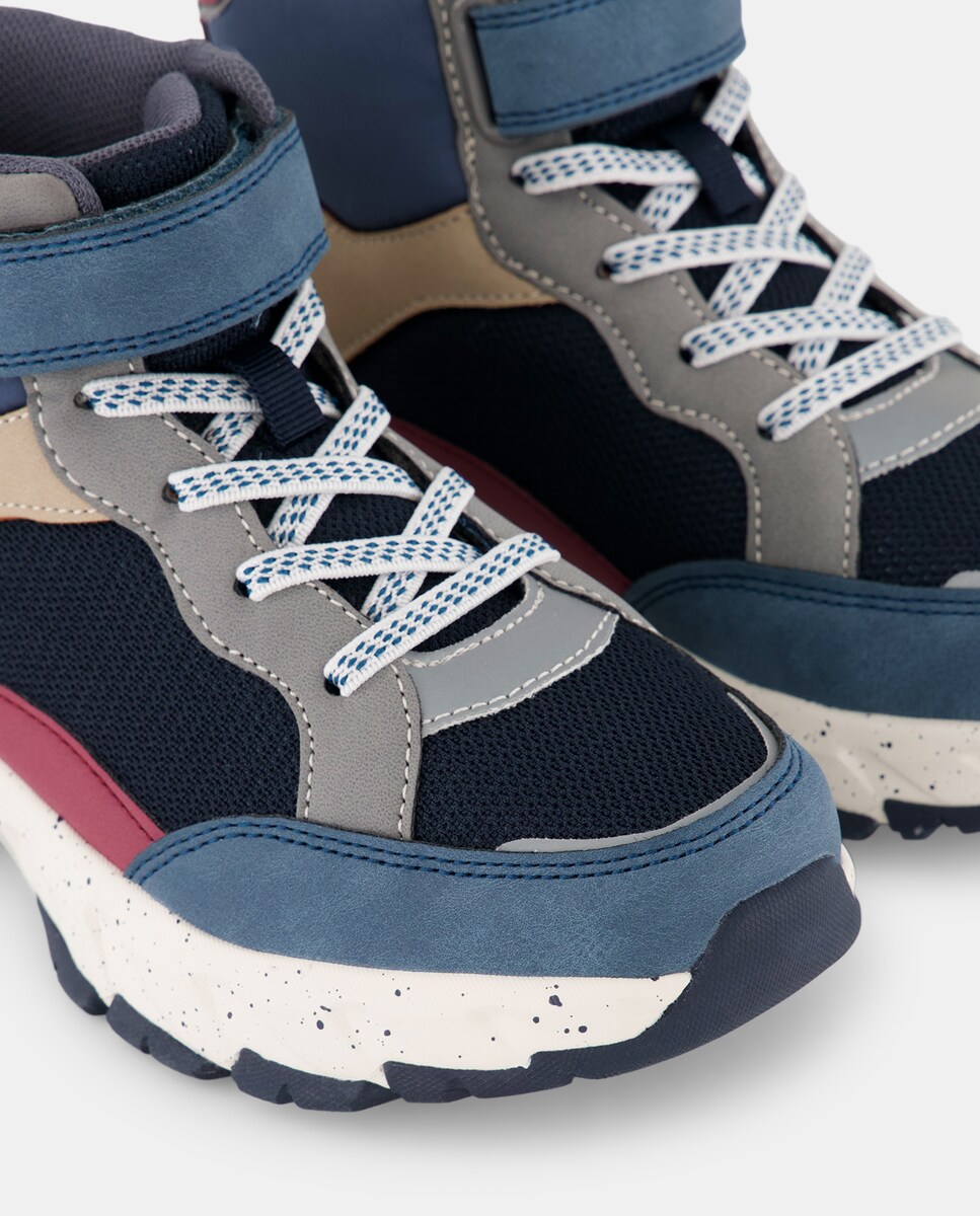 Botas de Trekking com Fecho Aderente e Atacadores Azul-marinho-5