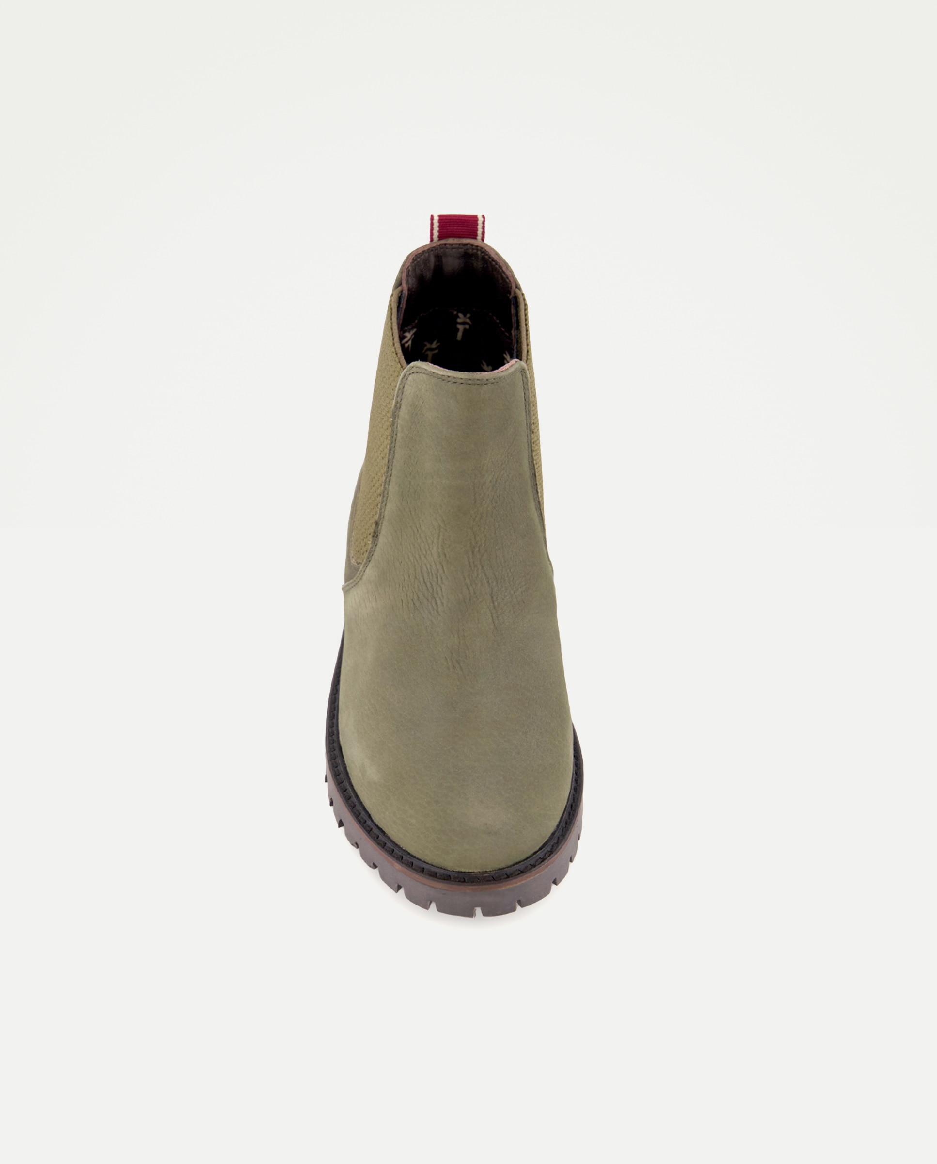 Botins Chelsea em Nobuck com Sola Track 520 Caqui-4