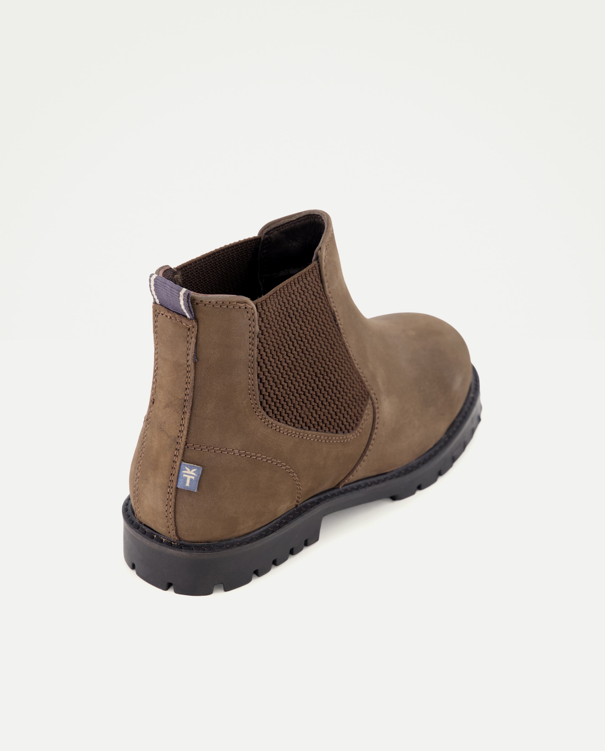 Botins Chelsea em Nobuck com Sola Track Castanho-3
