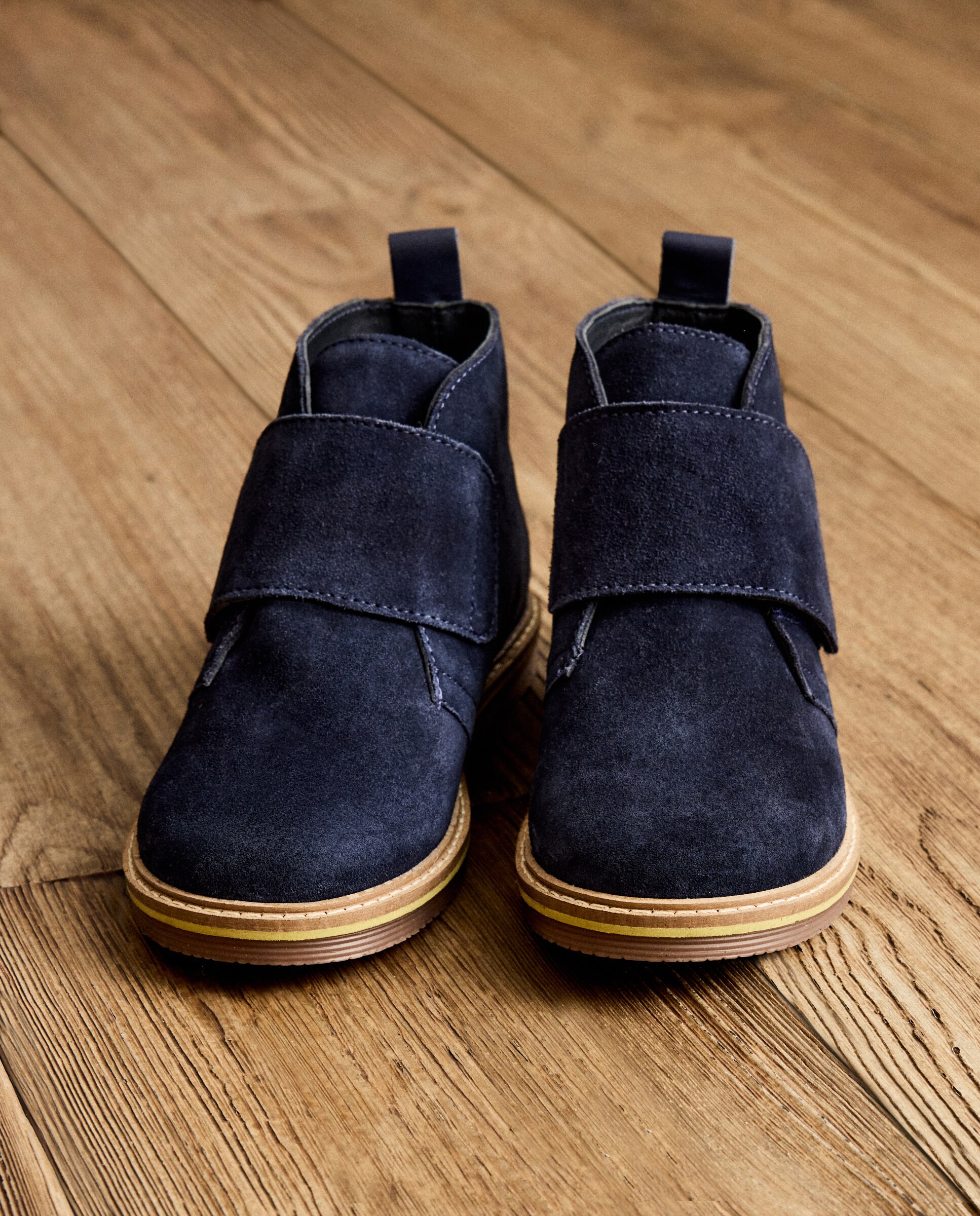 Botines de serraje de niño con cierre adherente - Coconut El Corte Inglés - Azul marino Azul marino-6