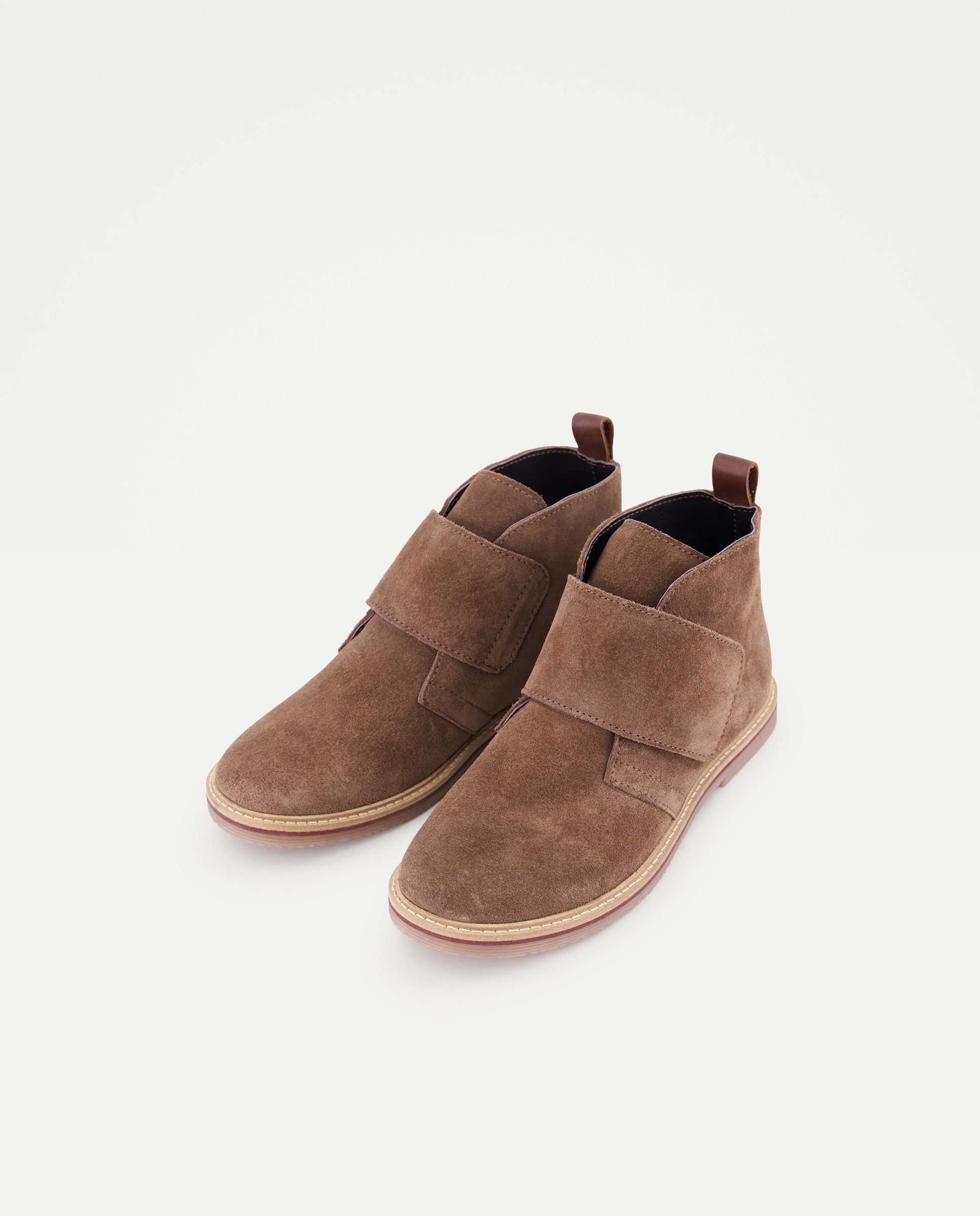 Botins de Croute com Fecho Aderente Coconut El Corte Inglés Castanho-2
