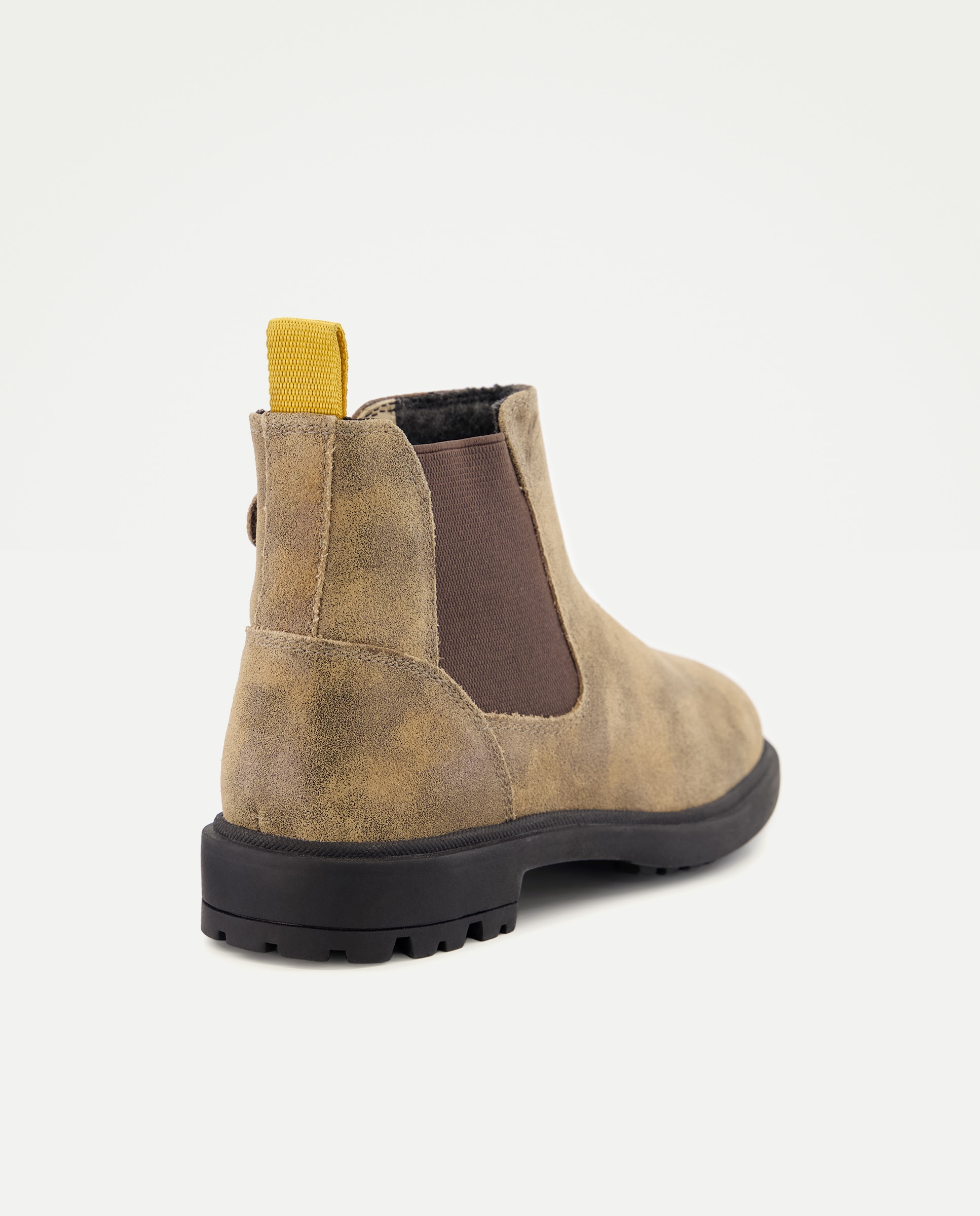 Botas Urbanas com Efeito Chelsea Castanho-3