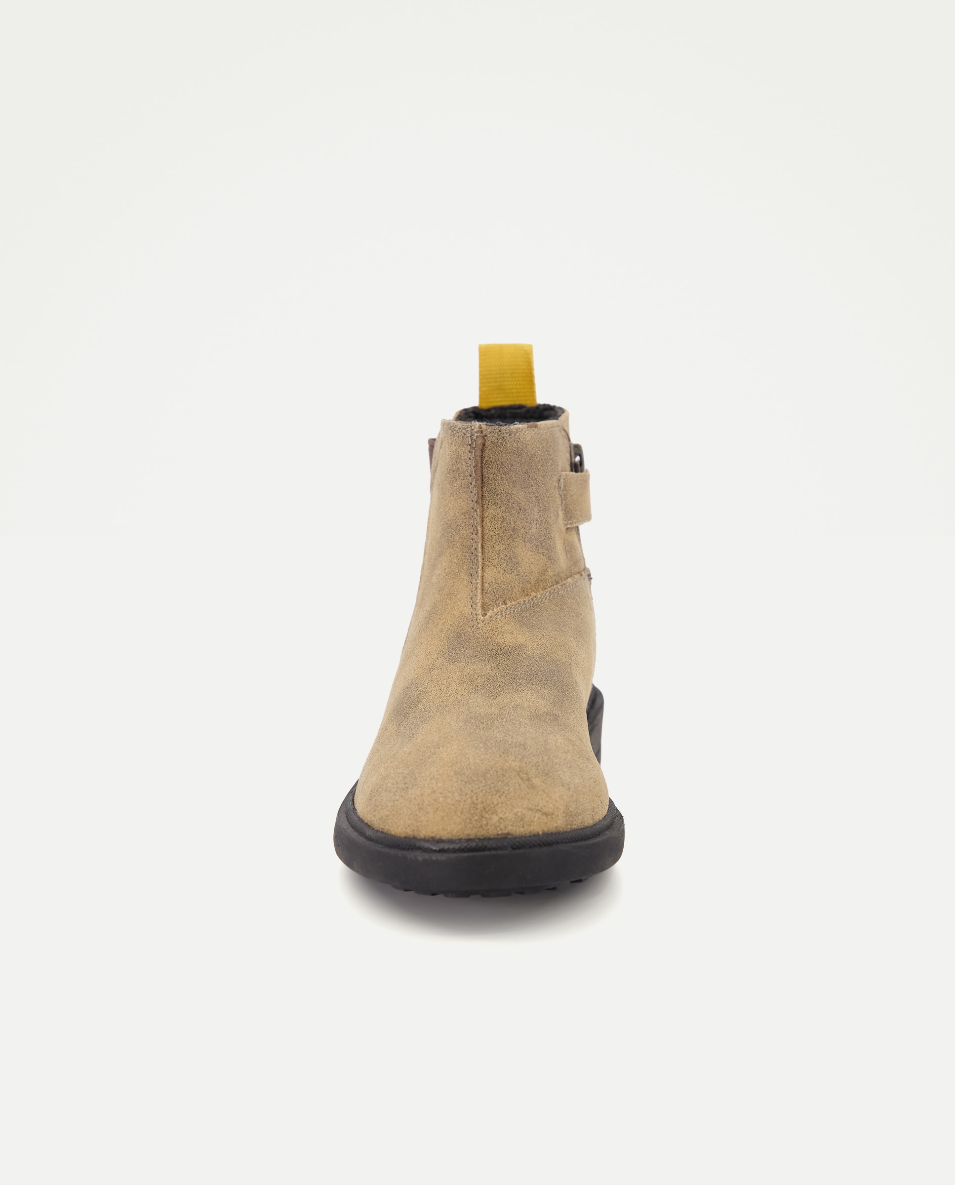 Botas Urbanas com Efeito Chelsea Castanho-4