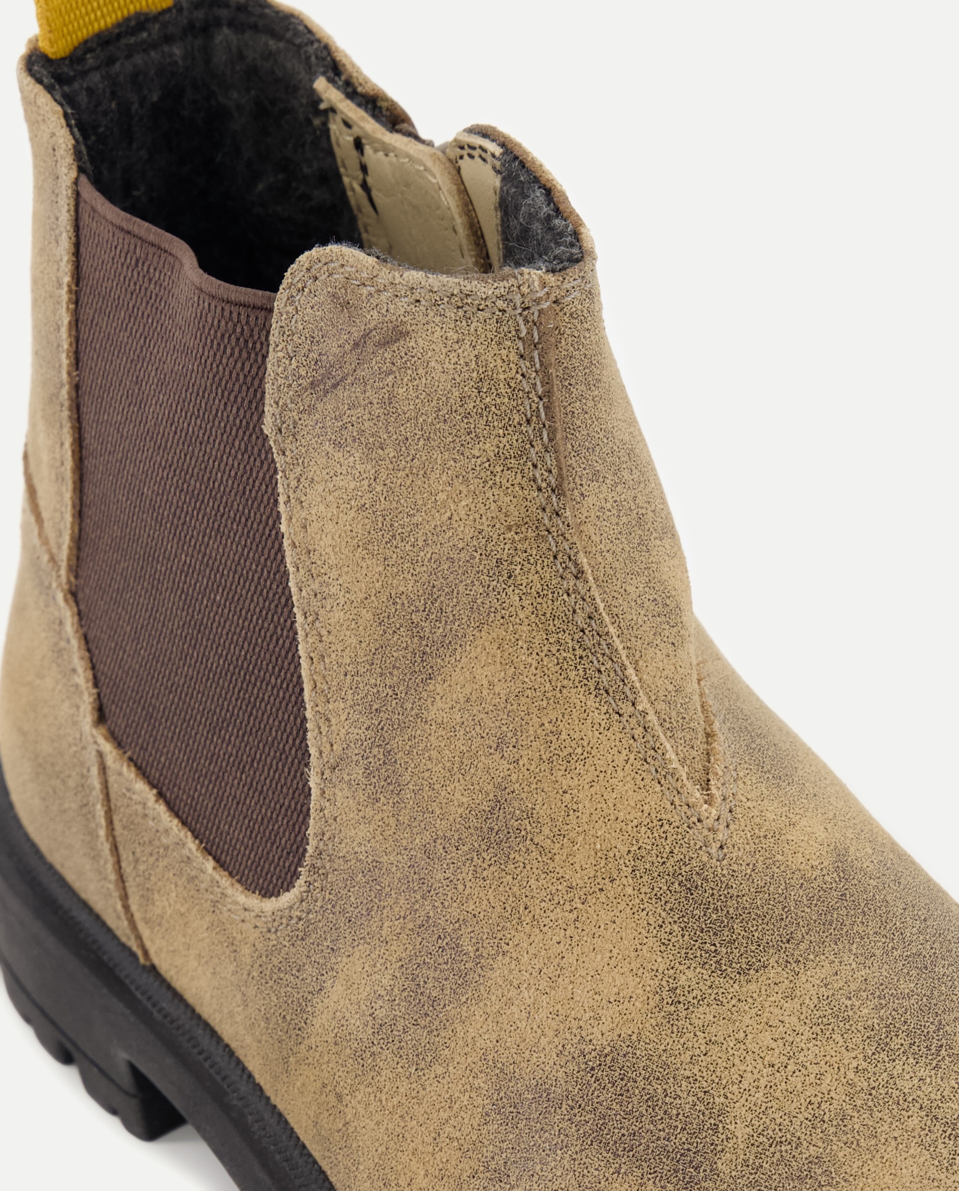 Botas Urbanas com Efeito Chelsea Castanho-5