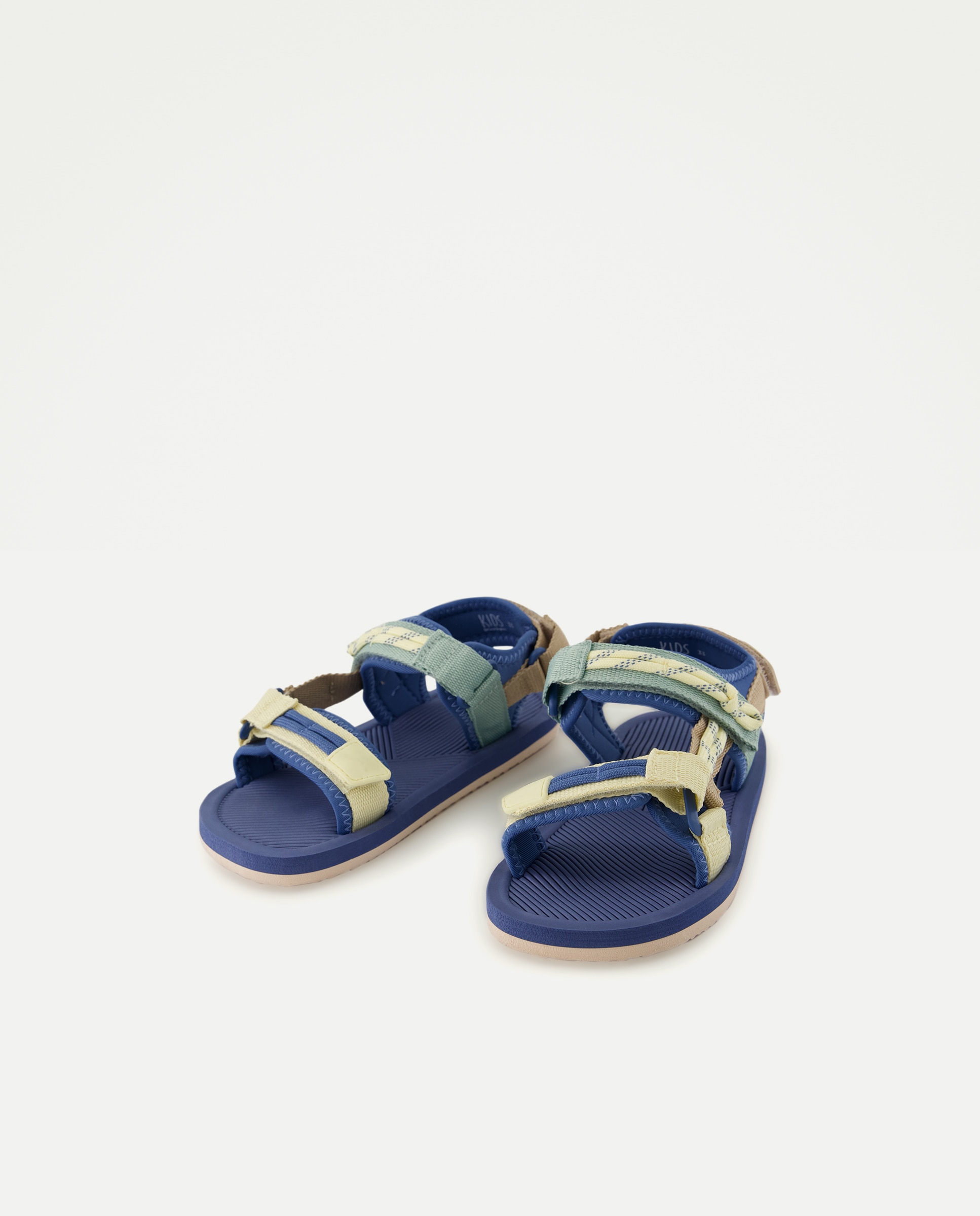 Sandalias de niño con velcros y cuerdas - Kids El Corte Inglés - Verde 400 Azul-2