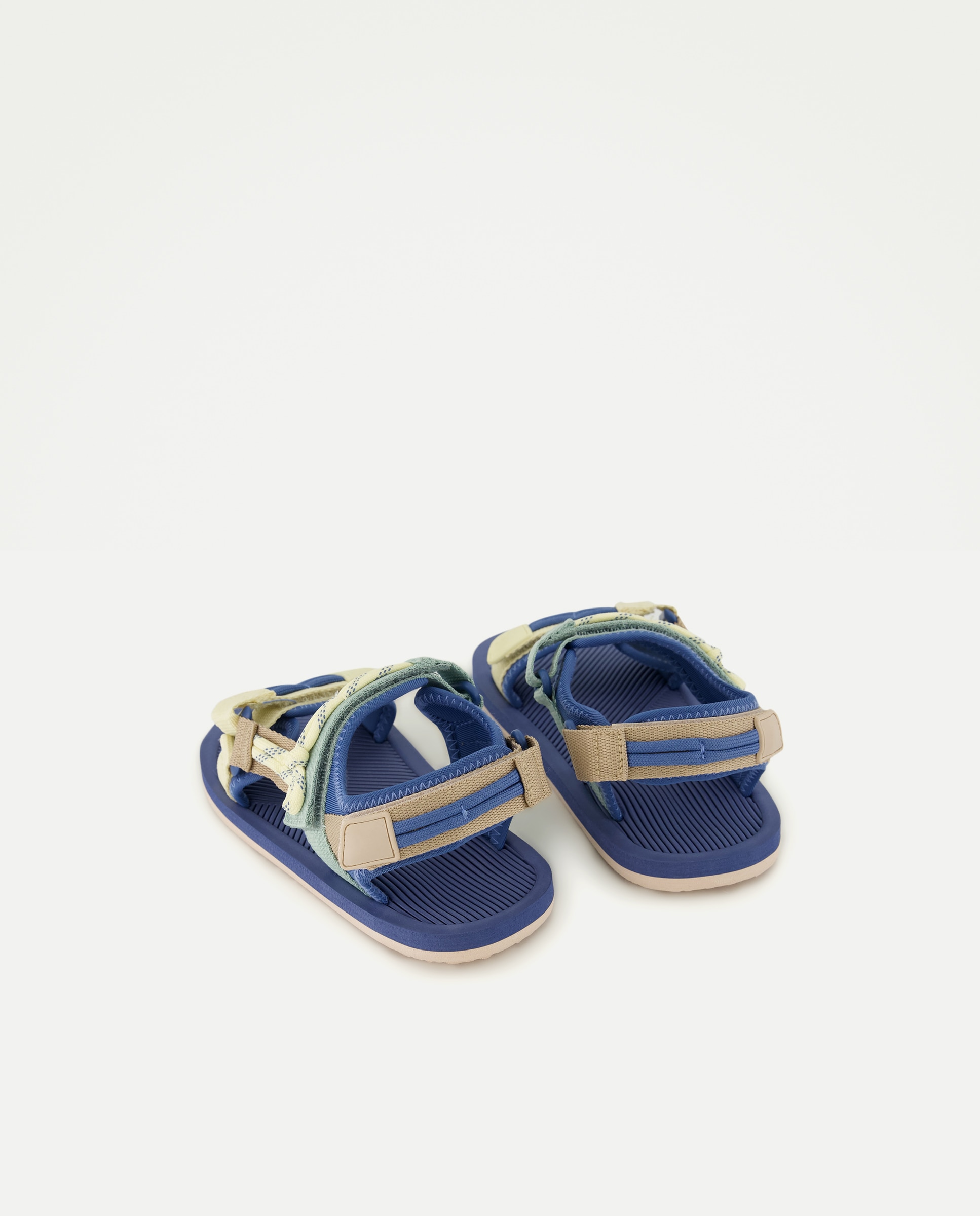 Sandalias de niño con velcros y cuerdas - Kids El Corte Inglés - Verde 400 Azul-3