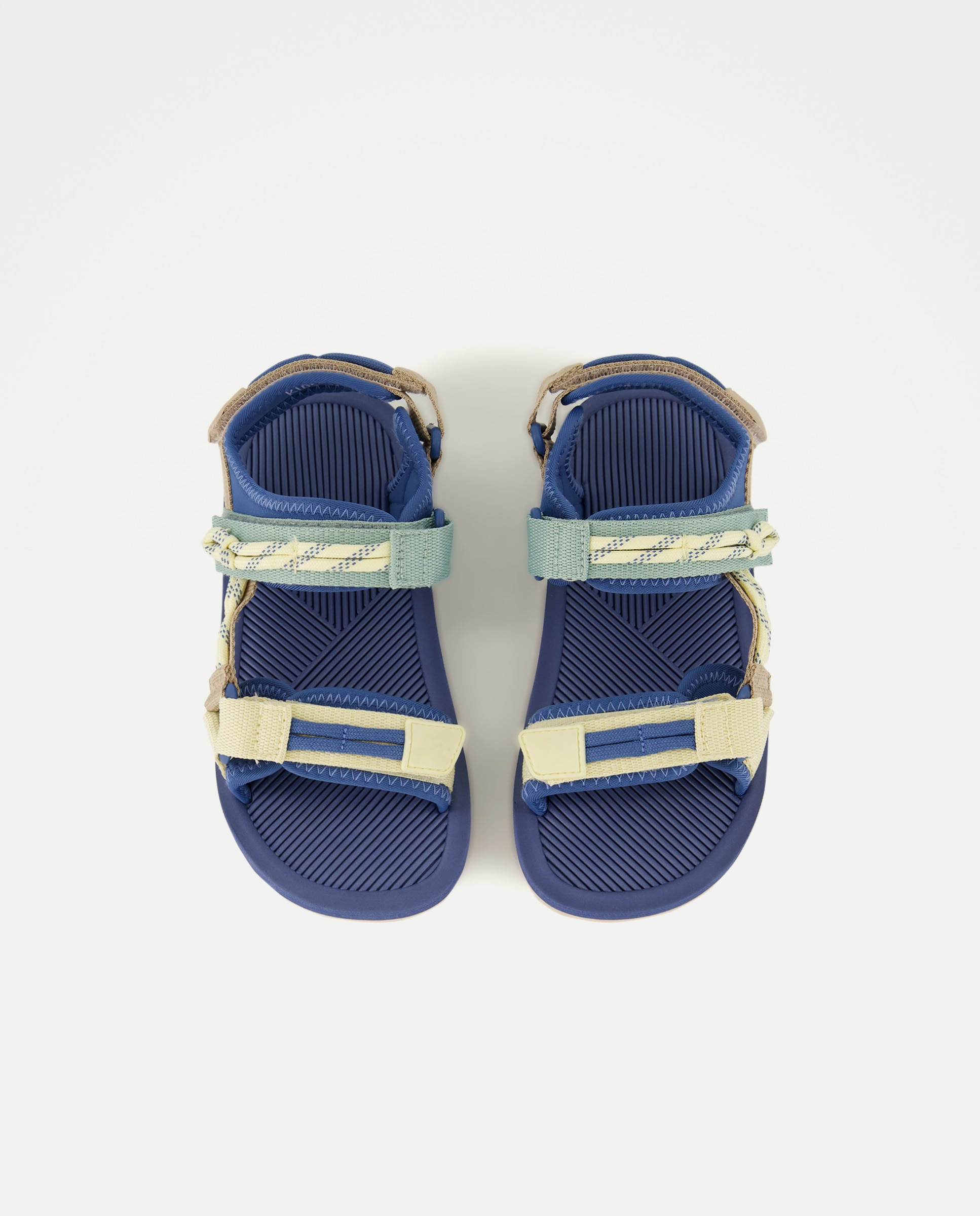 Sandalias de niño con velcros y cuerdas - Kids El Corte Inglés - Verde 400 Azul-4