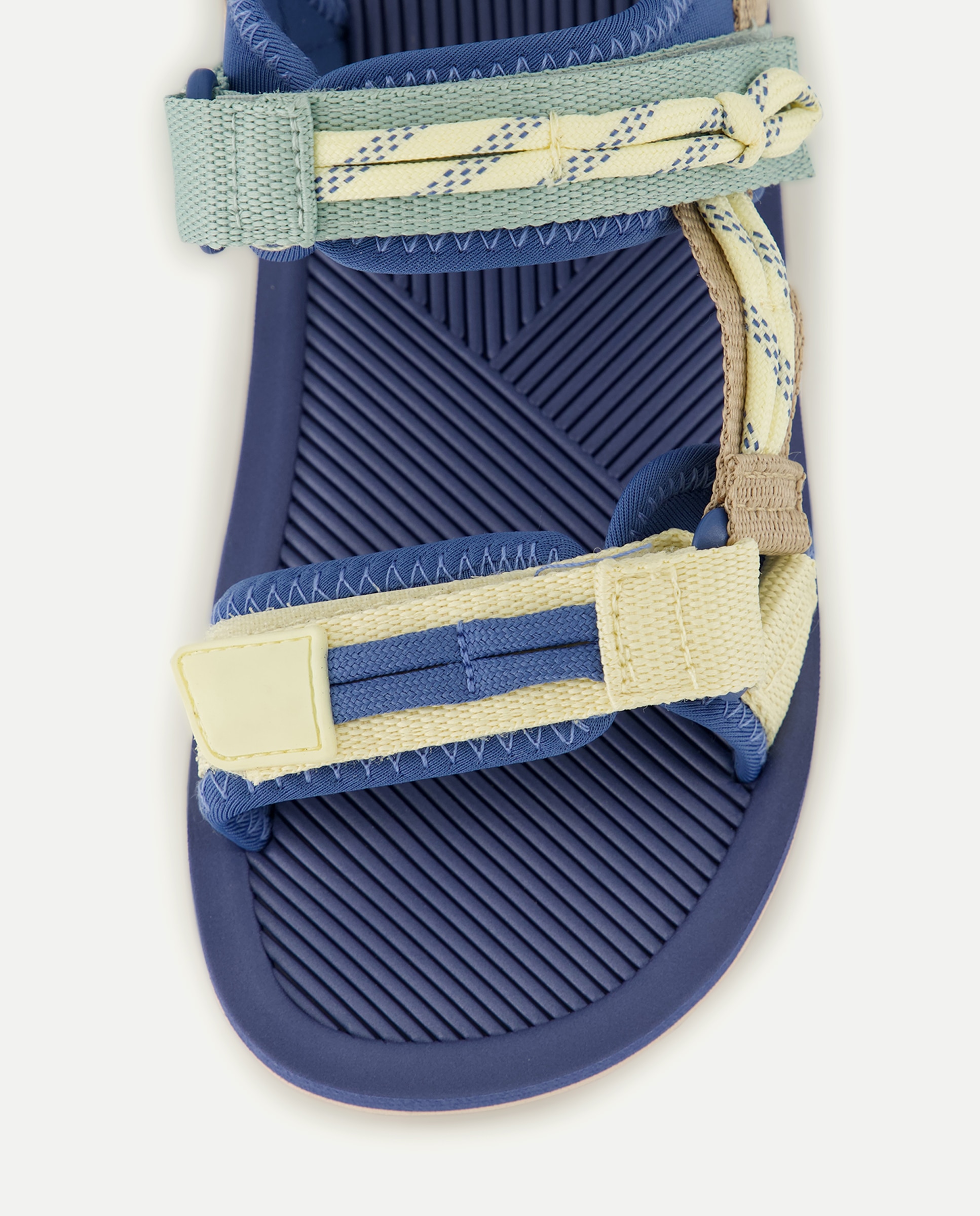 Sandalias de niño con velcros y cuerdas - Kids El Corte Inglés - Verde 400 Azul-5