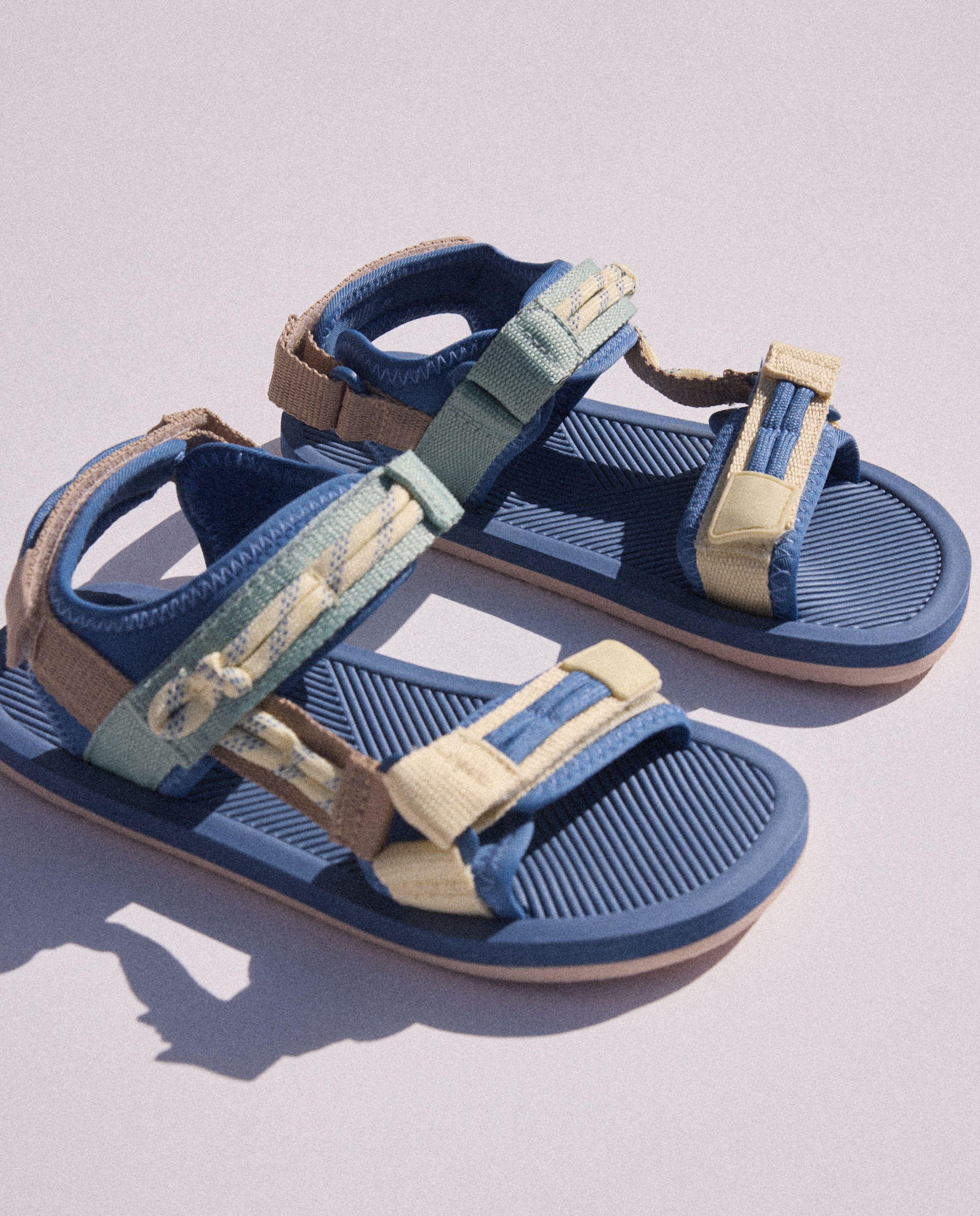 Sandalias de niño con velcros y cuerdas - Kids El Corte Inglés - Verde 400 Azul-6