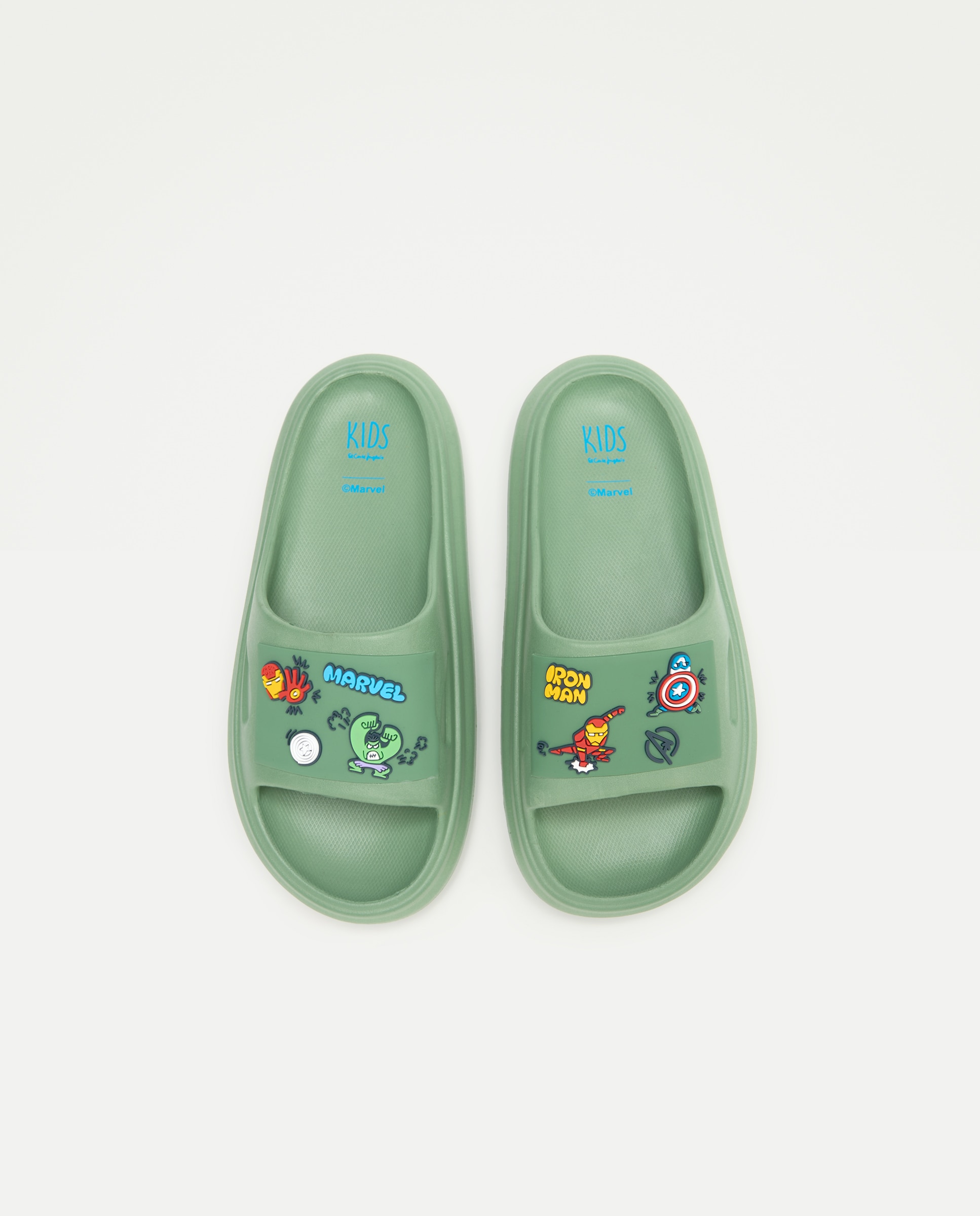 Sandálias com Estampado Os Vingadores Kids El Corte Inglés Verde-4