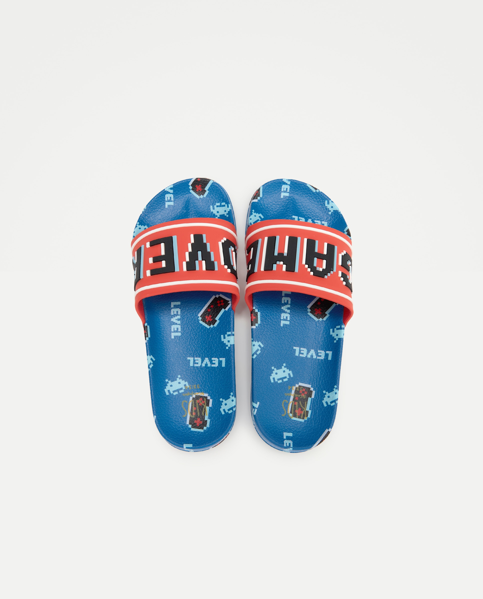 Sandálias com Estampado Game 400 Azul-4