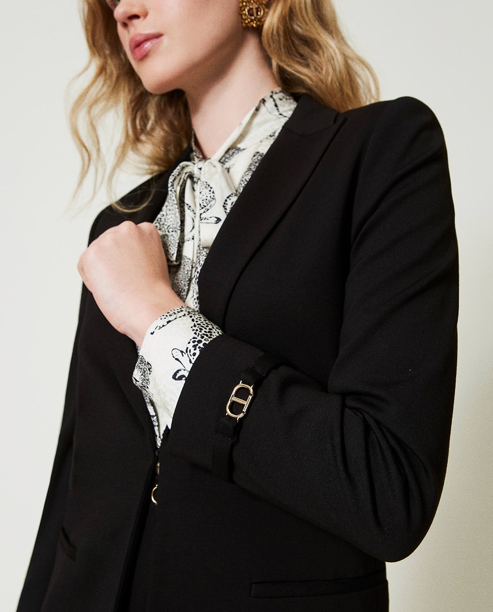 Blazer de mulher Preto-4
