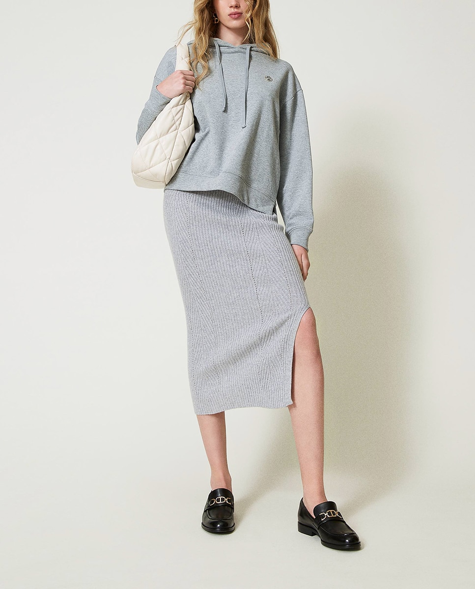 Sweatshirt Oversize Cinzento-3