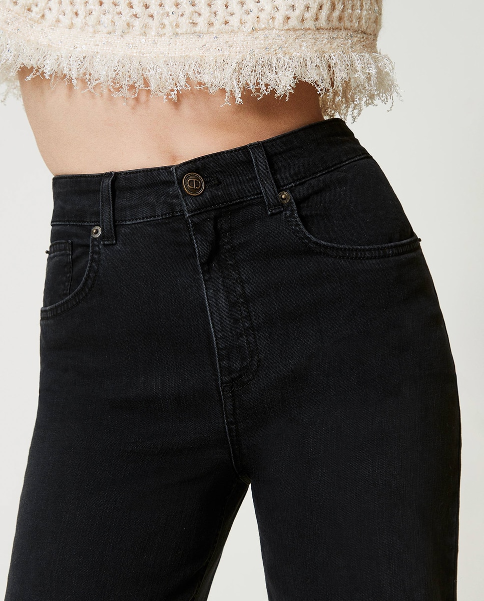 Jeans Evasê Azul-3