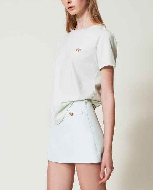 Imagen 0 de Minifalda de lino mixto