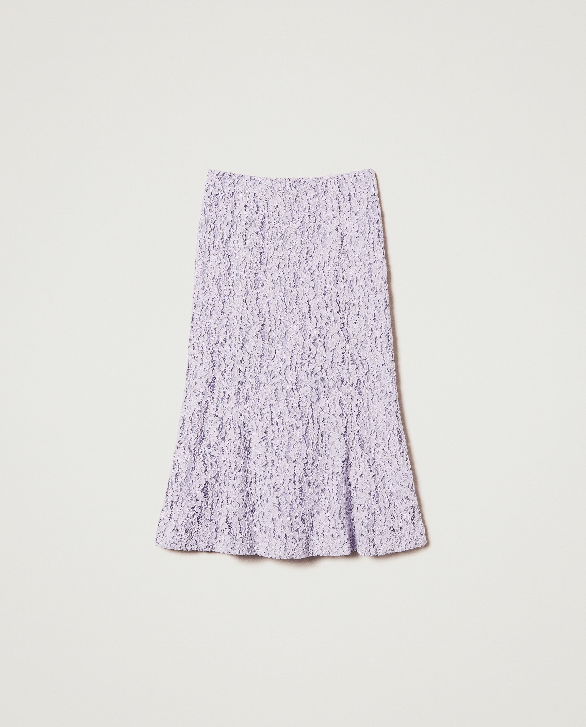 Saia Midi de Renda Floral Roxo-5