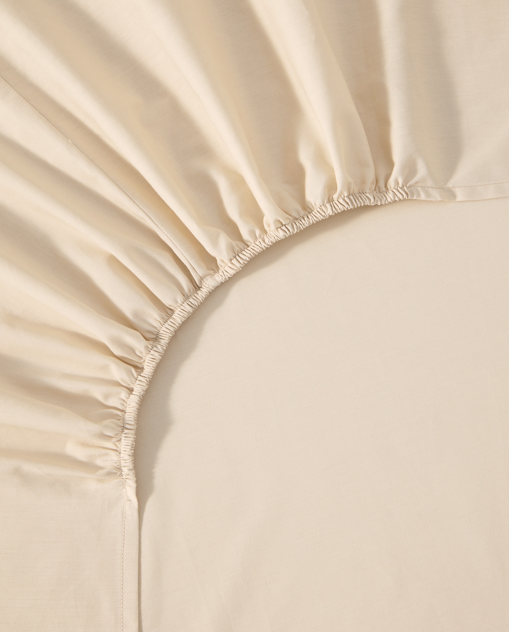Sábana bajera lisa ajustable algodón beige Beige-3