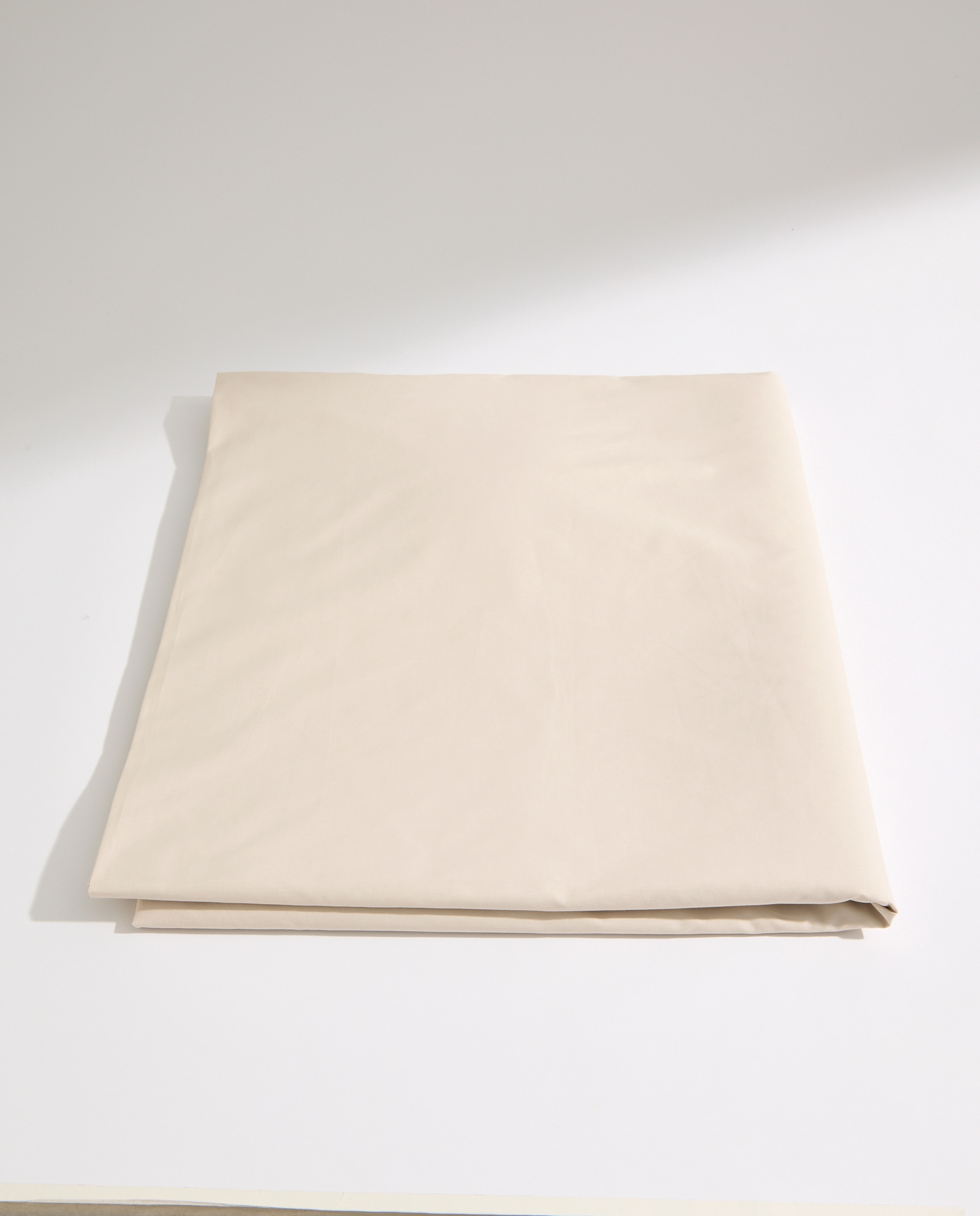 Sábana bajera lisa ajustable algodón beige Beige-4