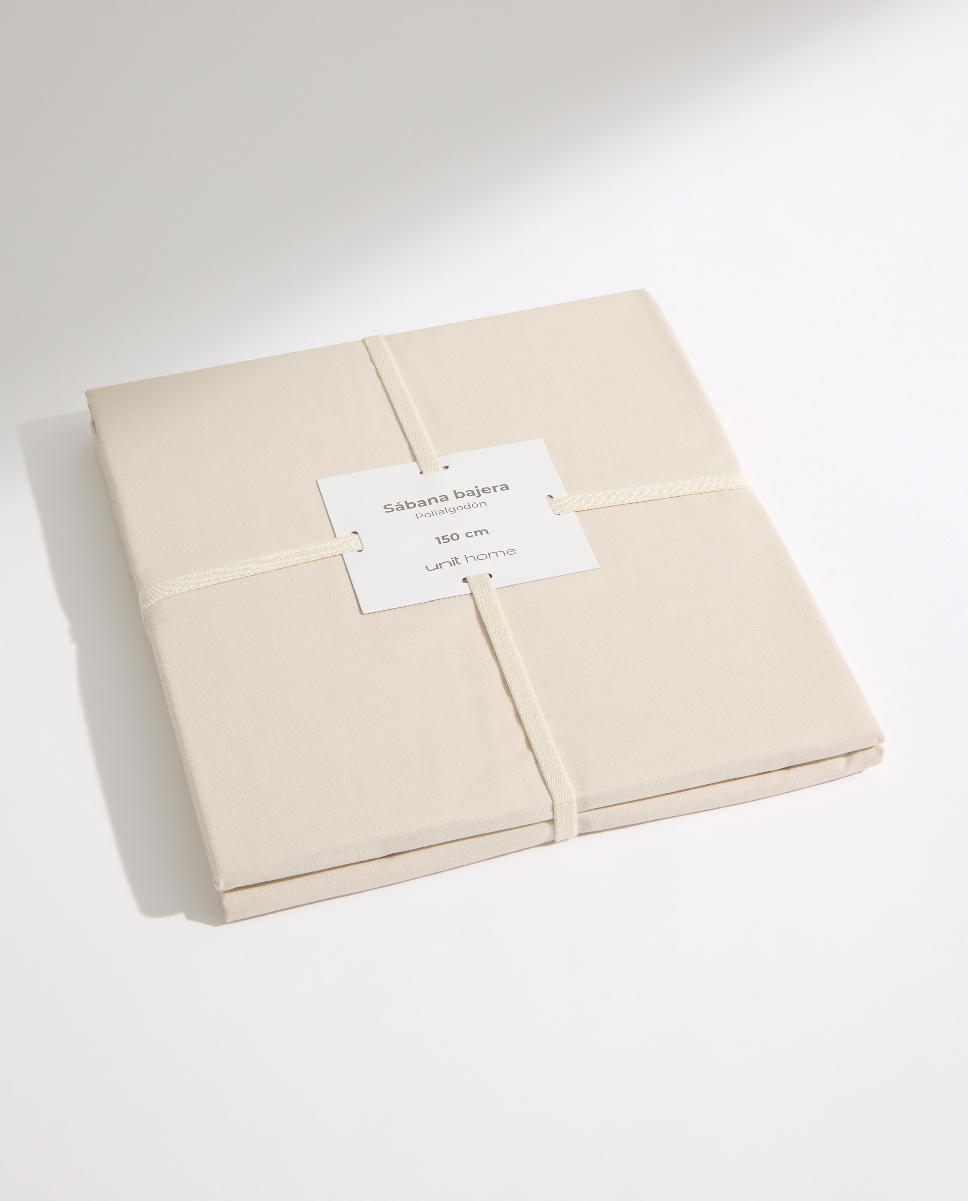 Sábana bajera lisa ajustable polycotton beige Beige-5