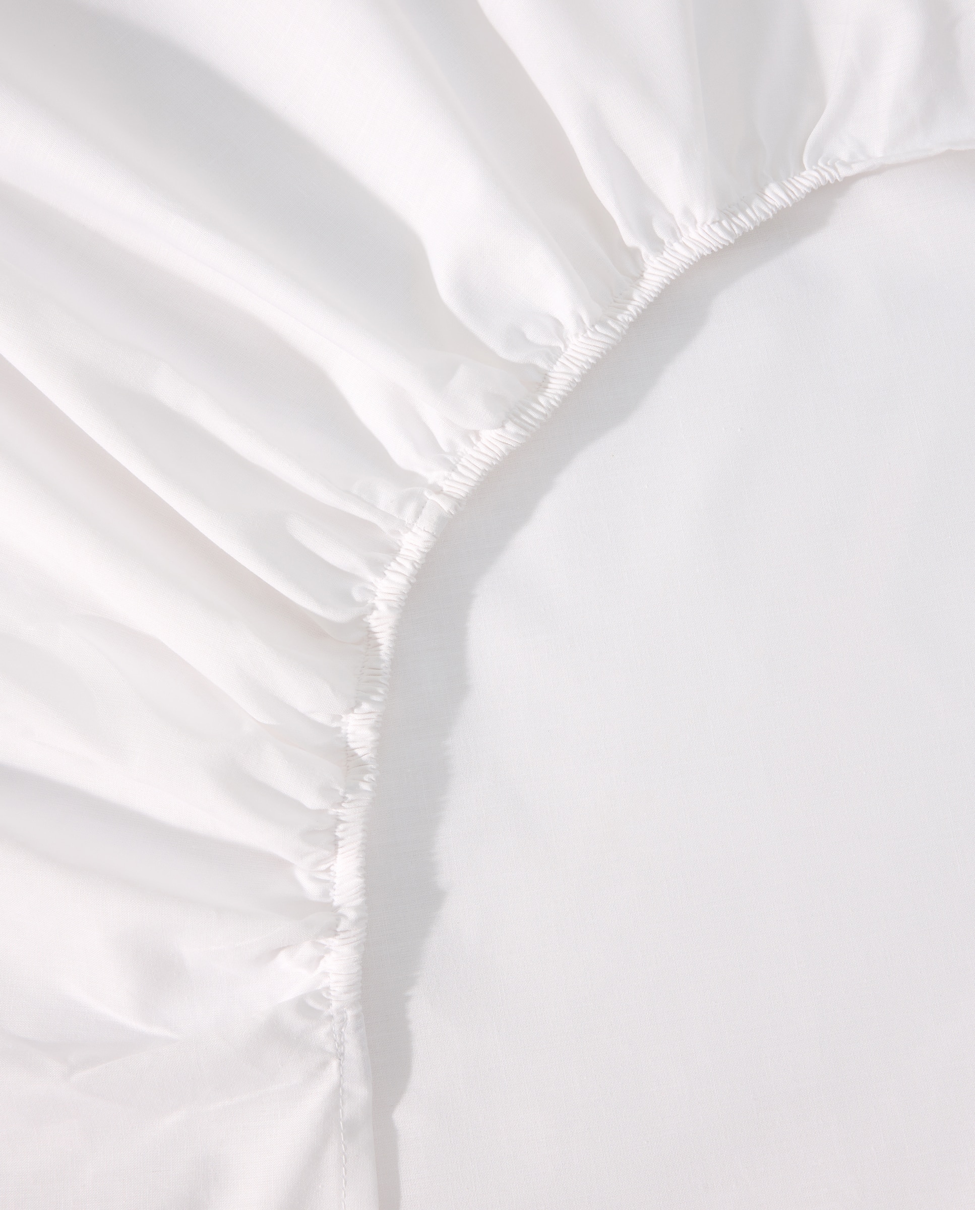 Sábana bajera lisa ajustable polycotton blanca Blanco-3