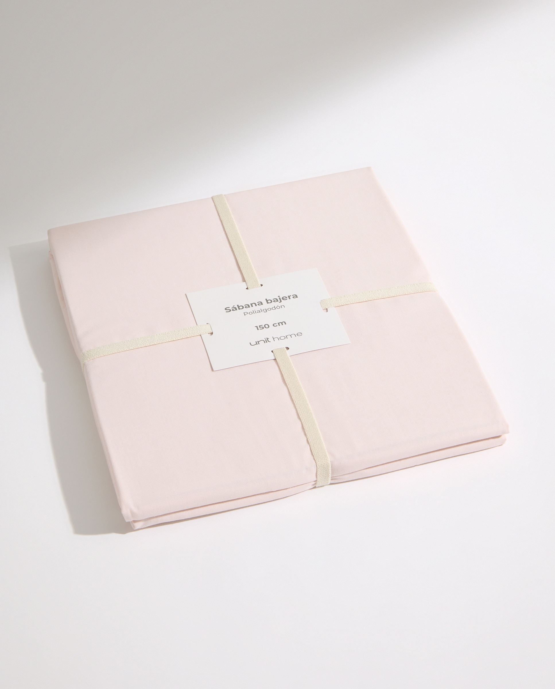 Sábana bajera lisa ajustable polycotton rosa Rosa-5
