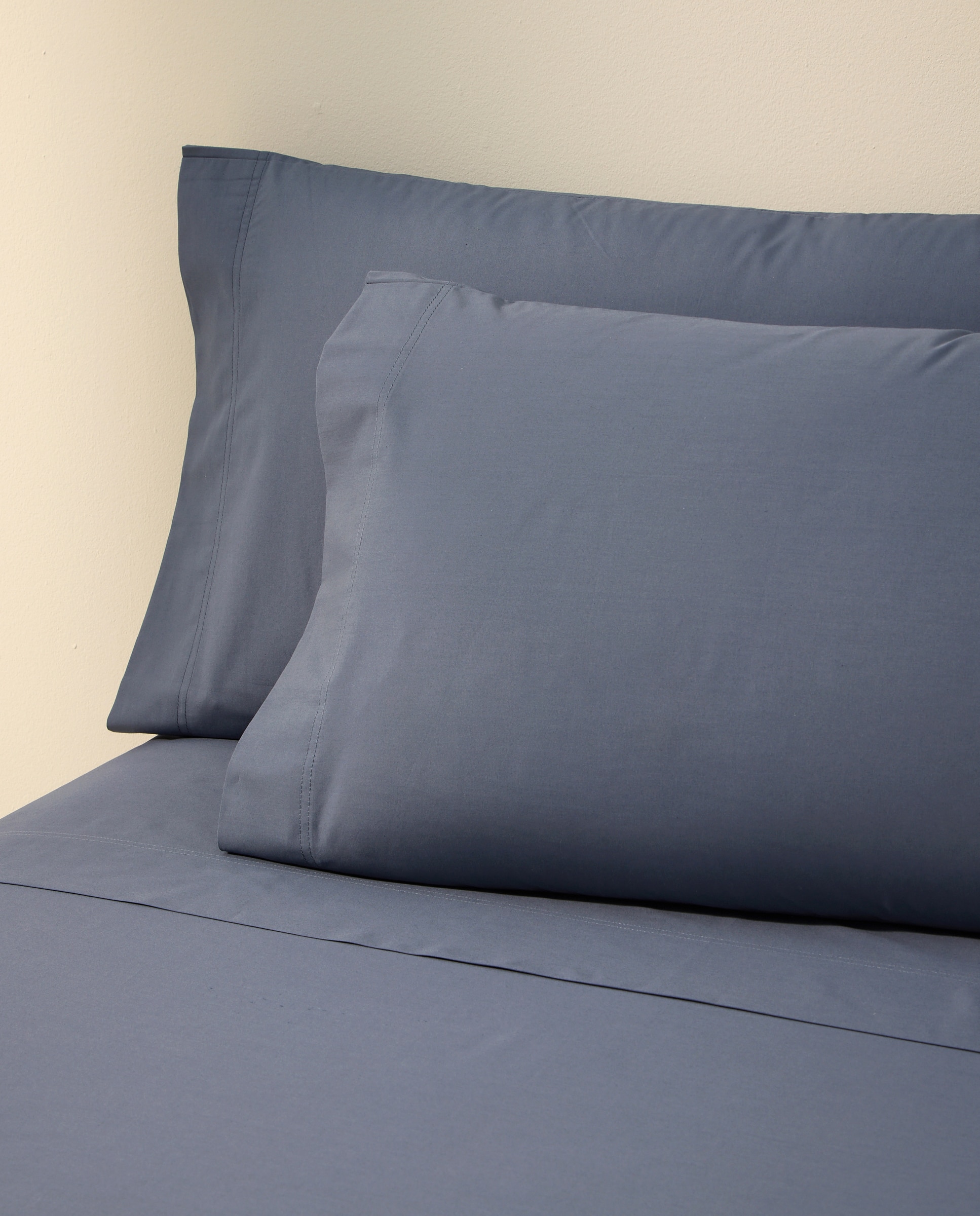 Imagen 0 de Funda de almohada lisa algodón azul