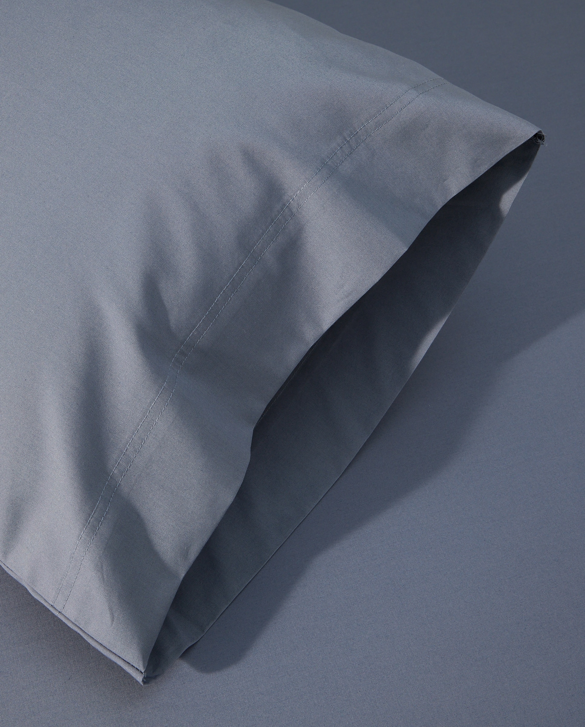 Funda de almohada algodón Percal 180 hilos Azul-2