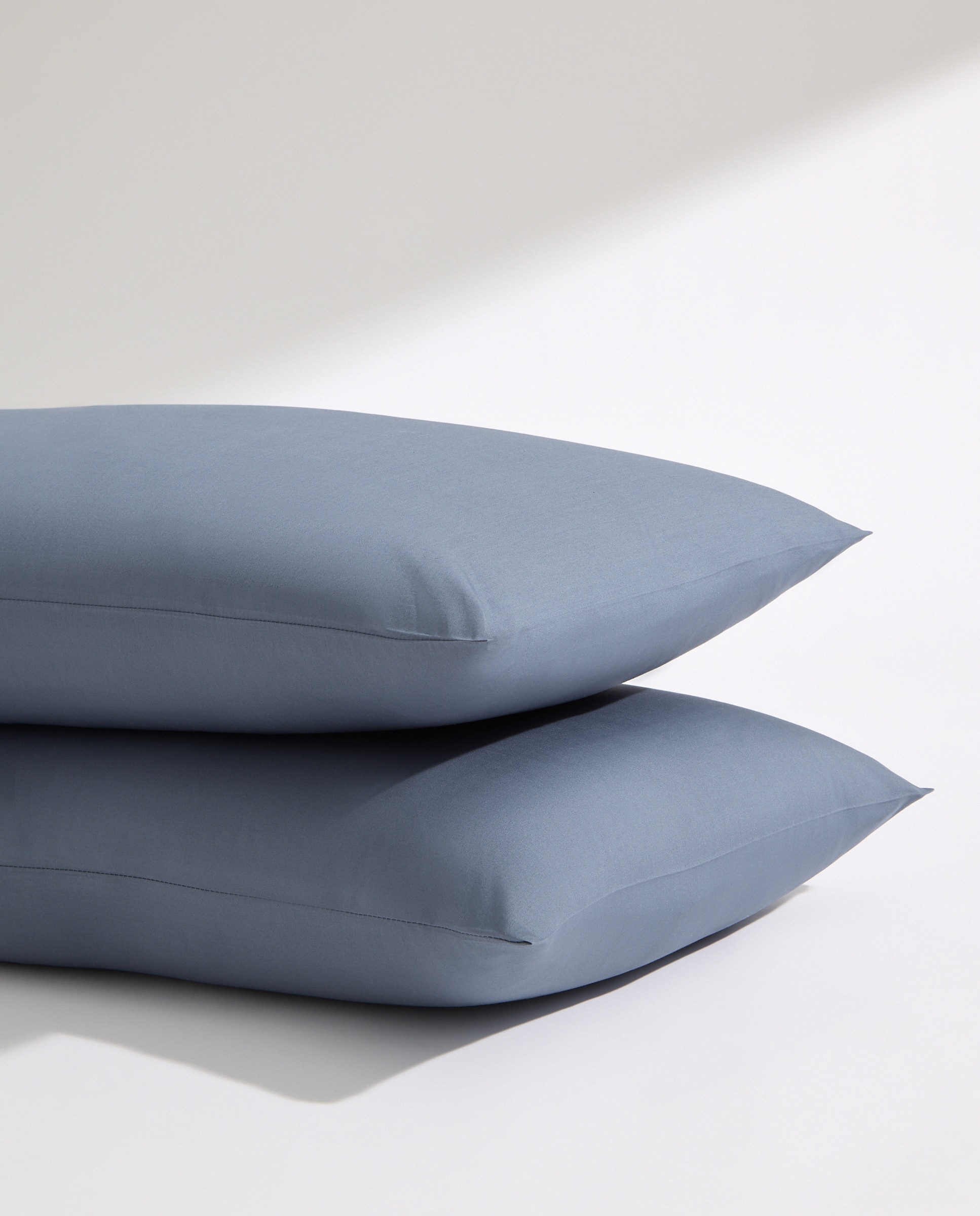 Funda de almohada algodón Percal 180 hilos Azul-3