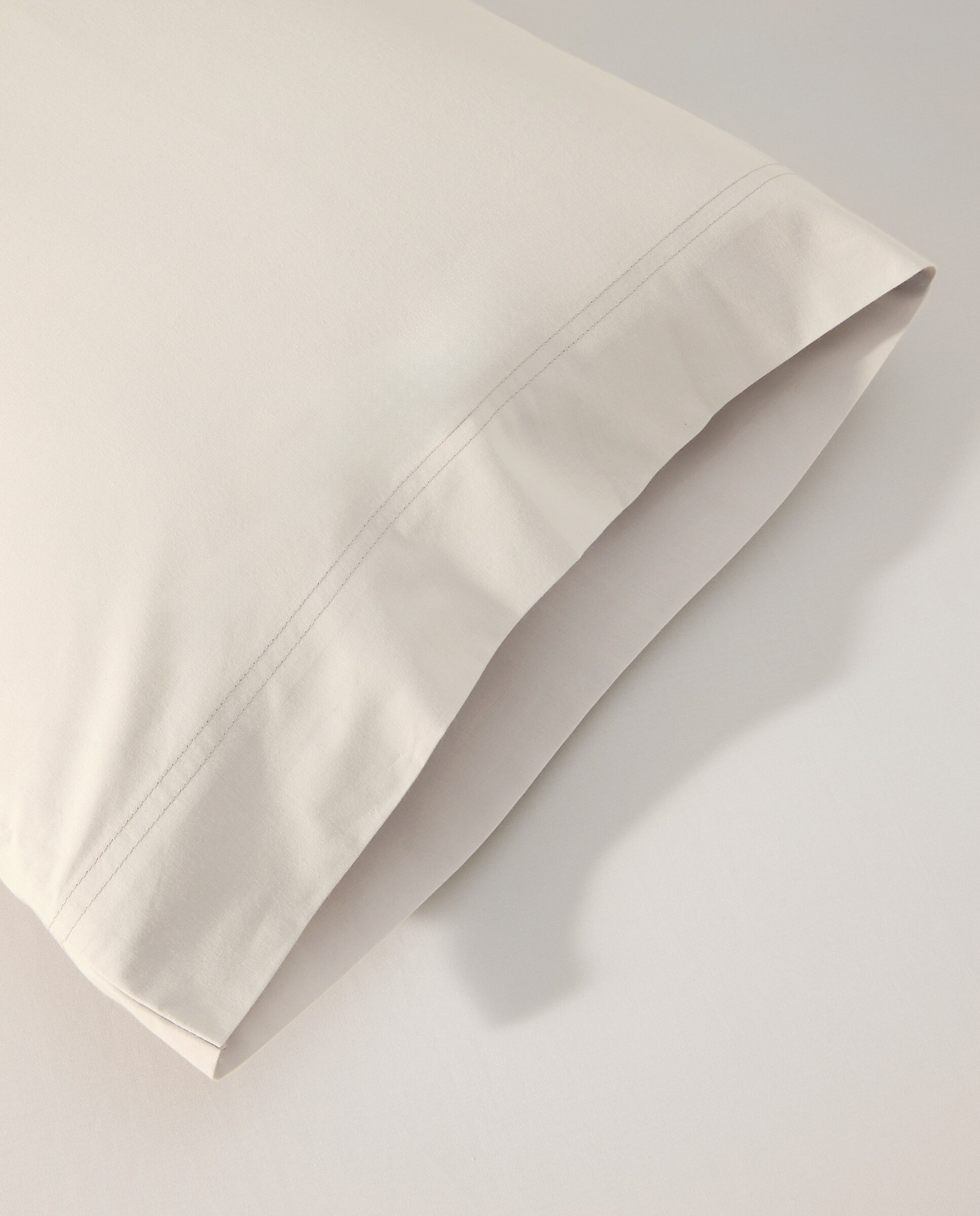Juego de 2 fundas de almohada algodón beige Beige-2