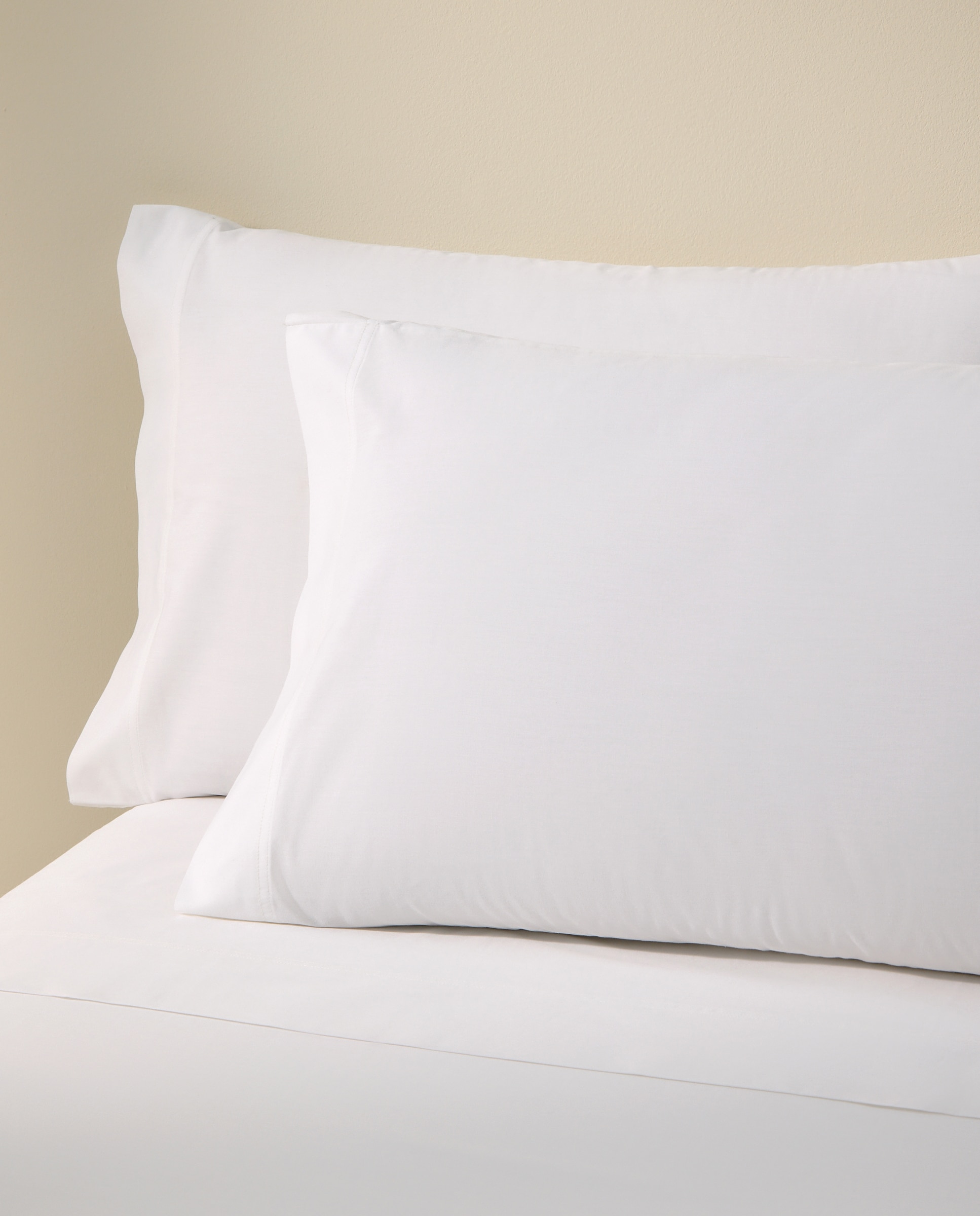 Imagen 0 de Juego de 2 fundas de almohada algodón blanco
