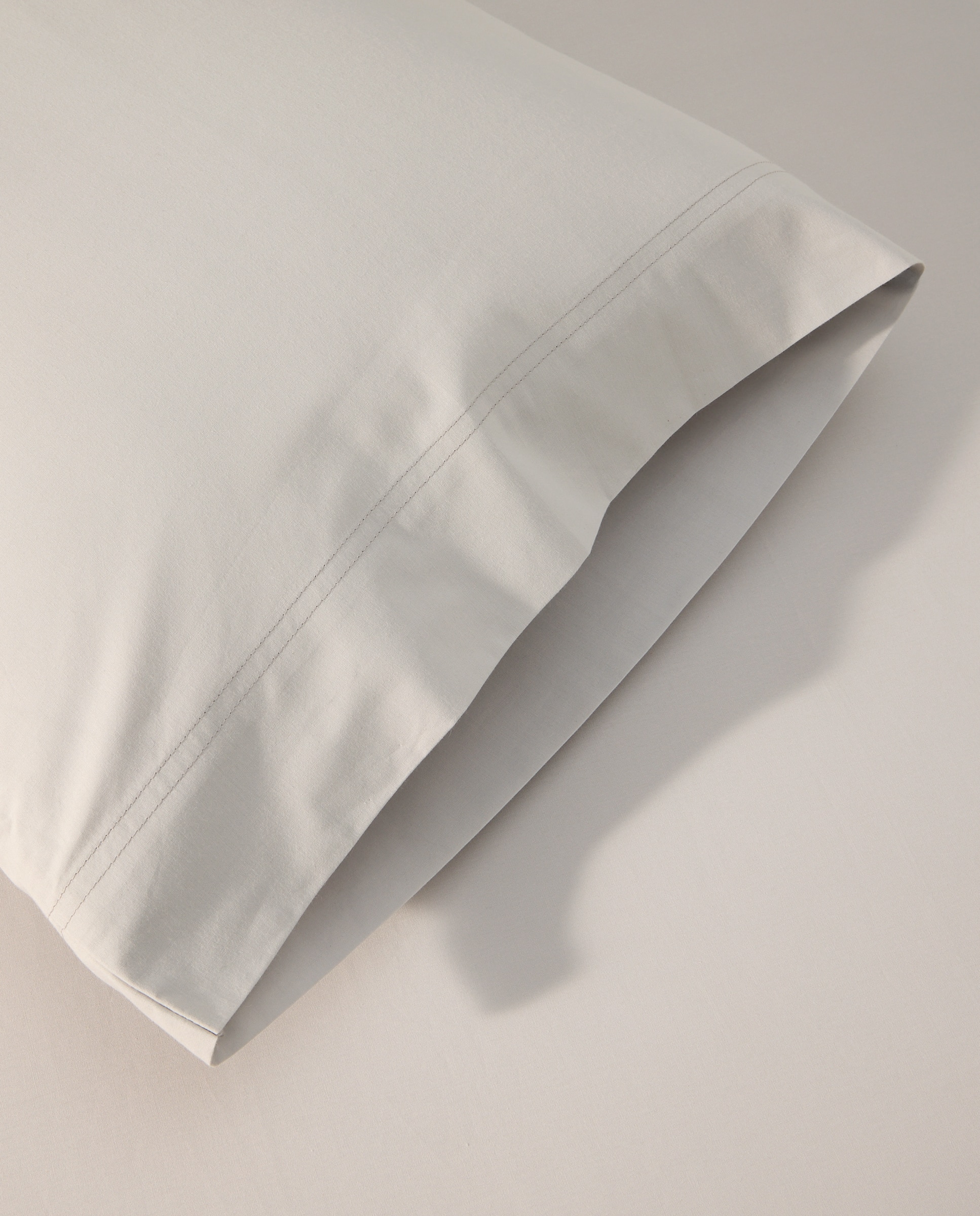 Juego de 2 fundas de almohada algodón gris claro Gris claro-2