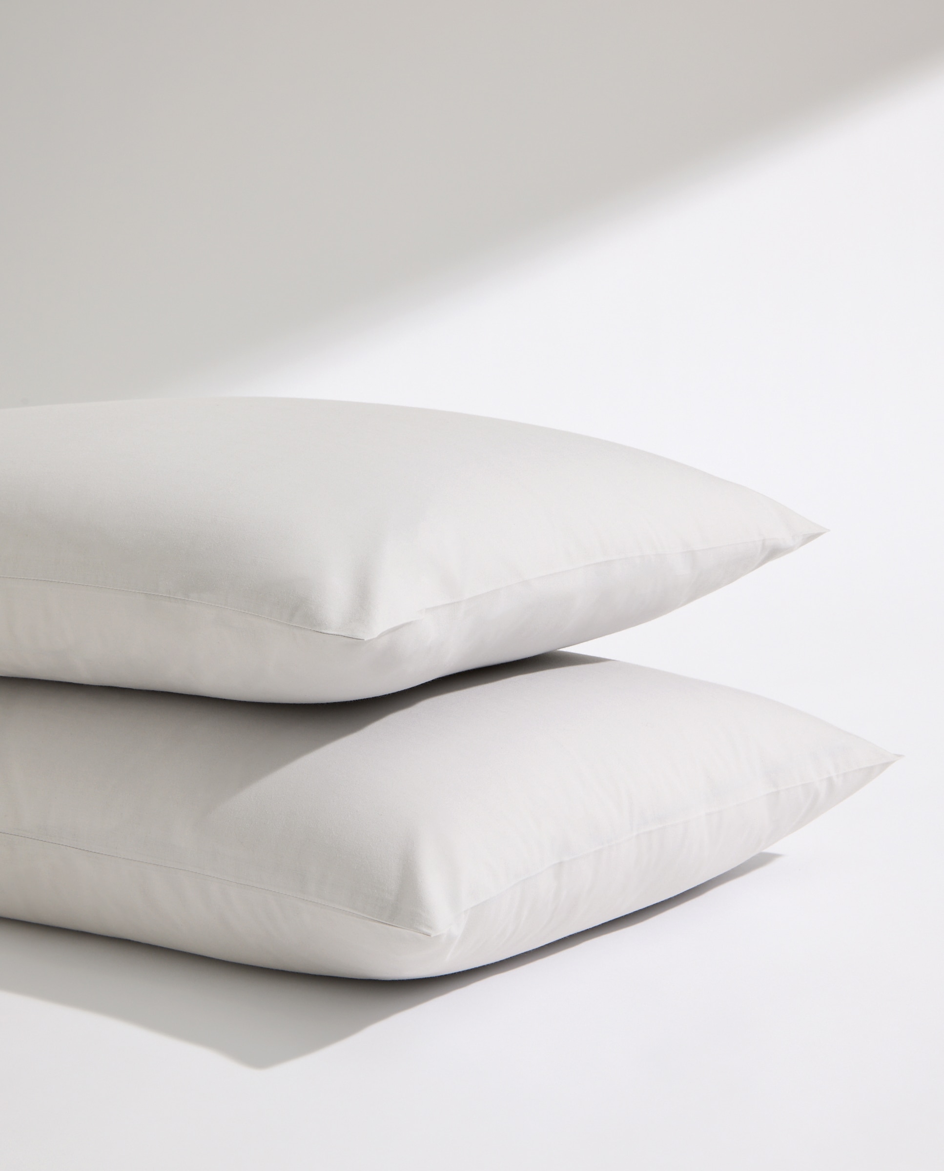 Juego de 2 fundas de almohada algodón gris claro Gris claro-3