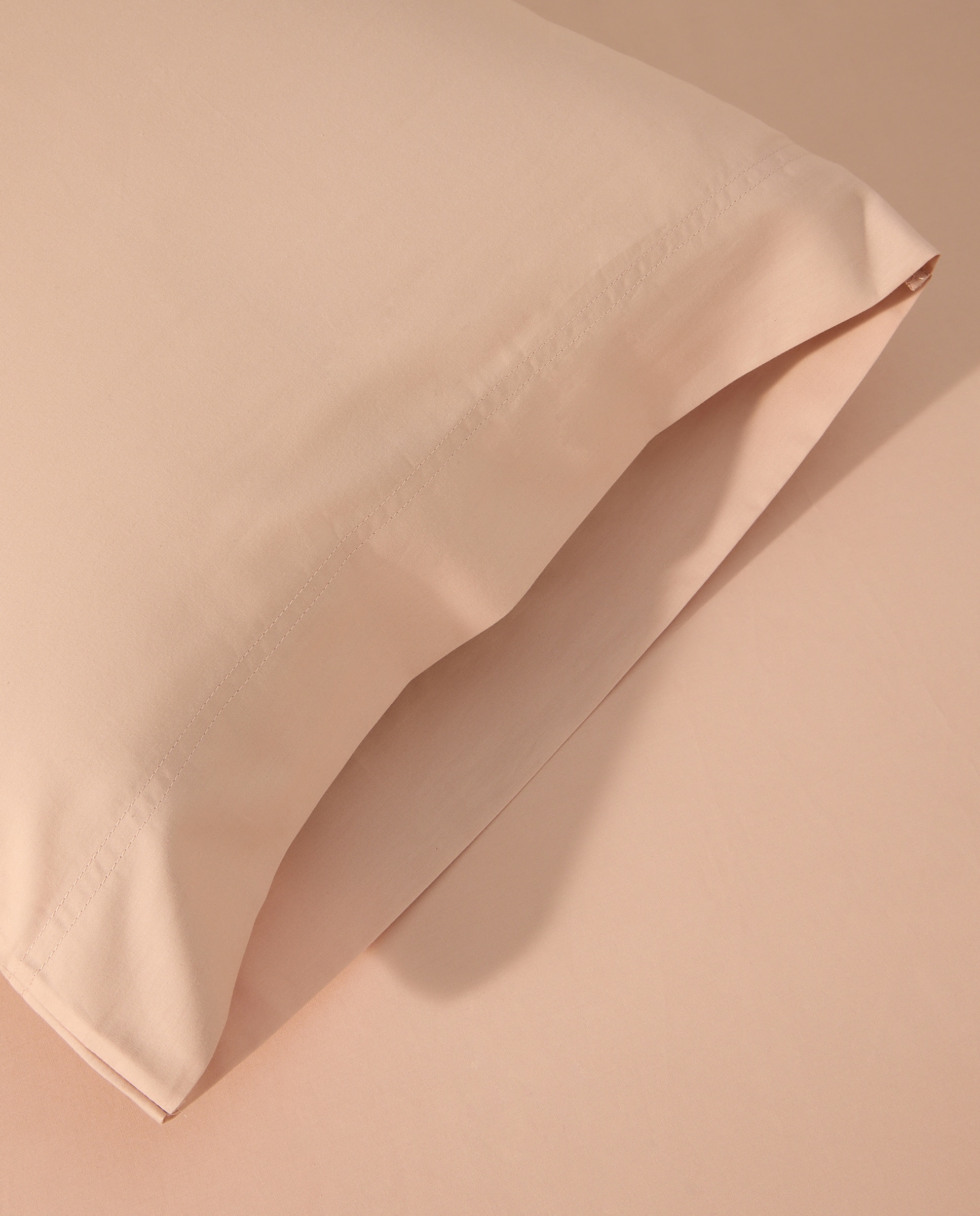 Funda de almohada algodón Percal 180 hilos Rosa oscuro-2