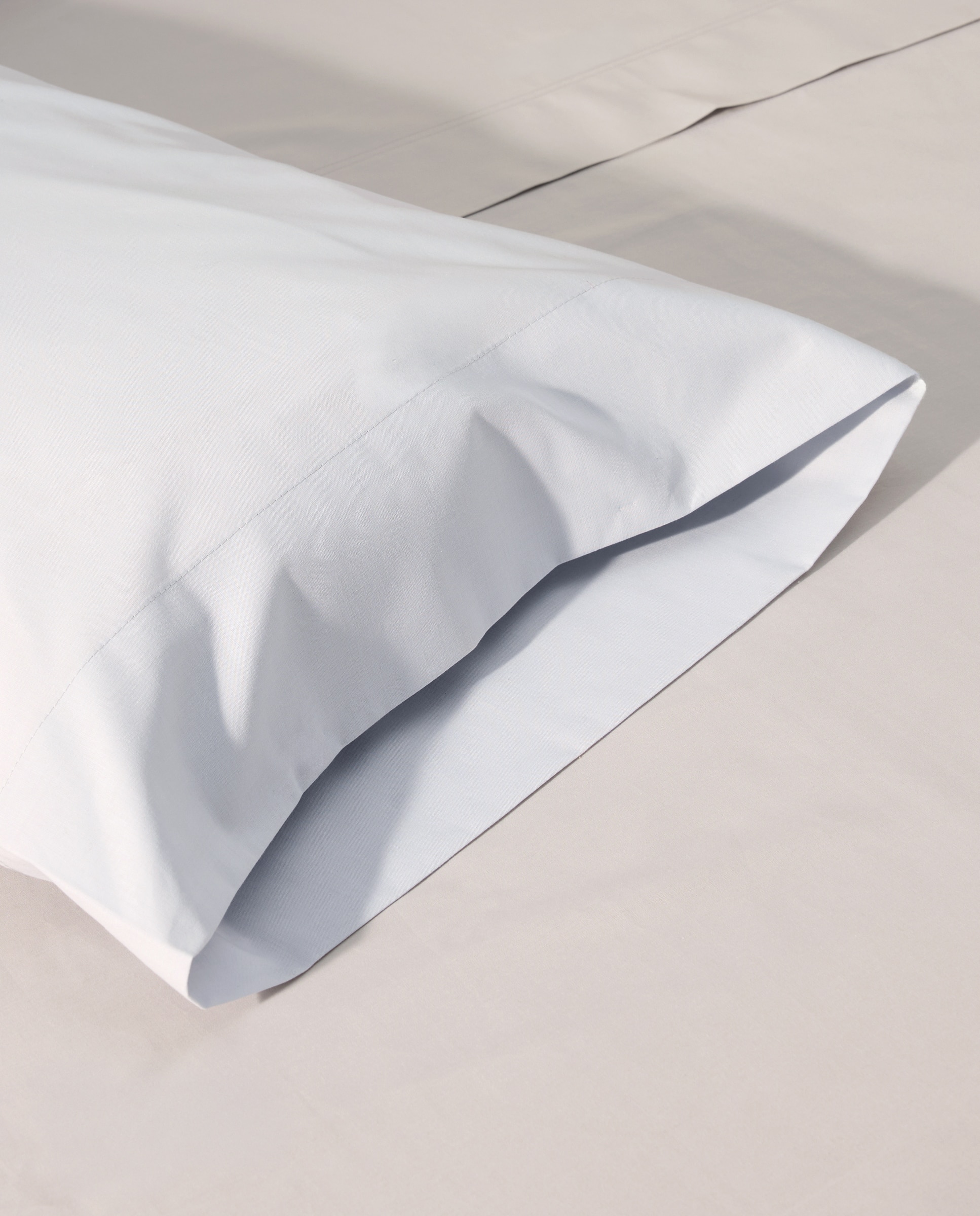 Funda de almohada lisa polycotton azul Azul-3
