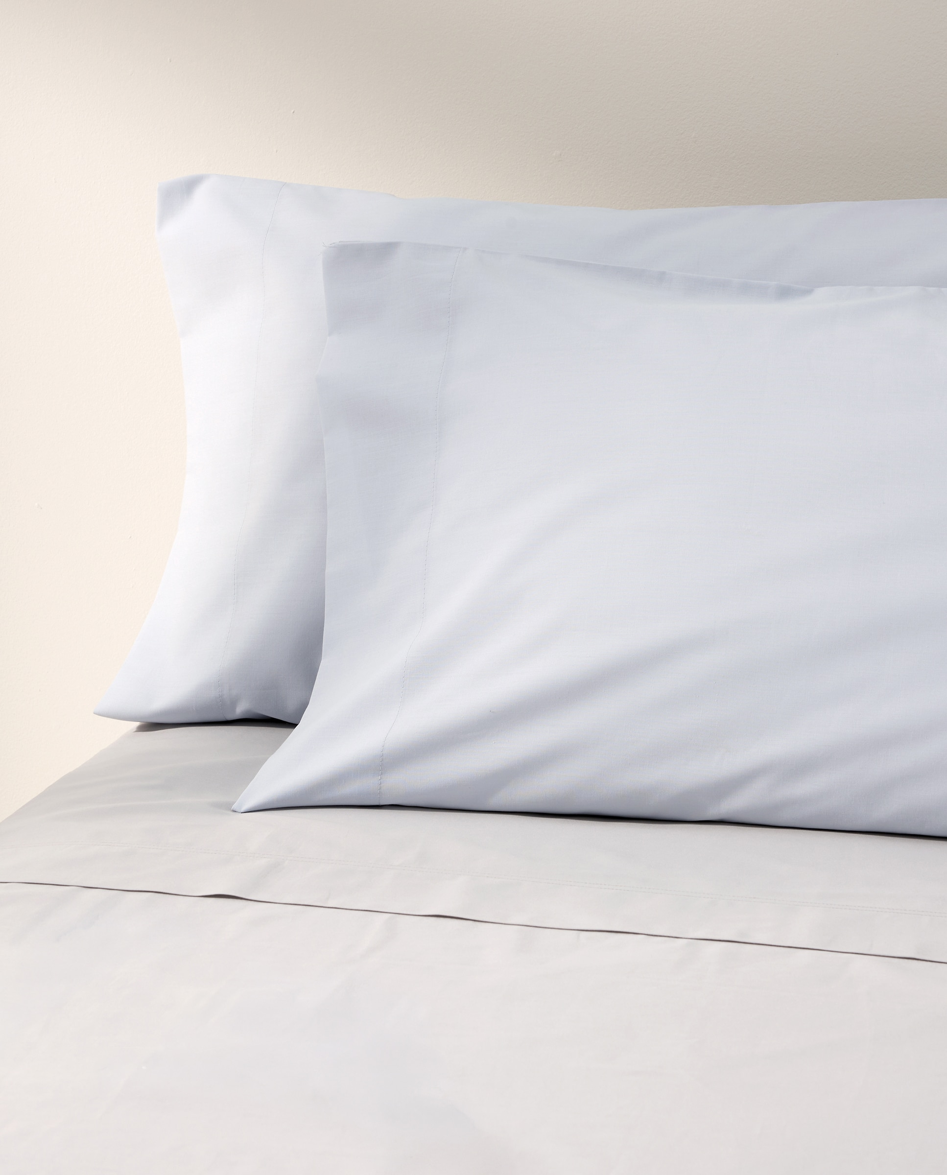 Imagen 0 de Juego de 2 fundas de almohada lisas polycotton azul