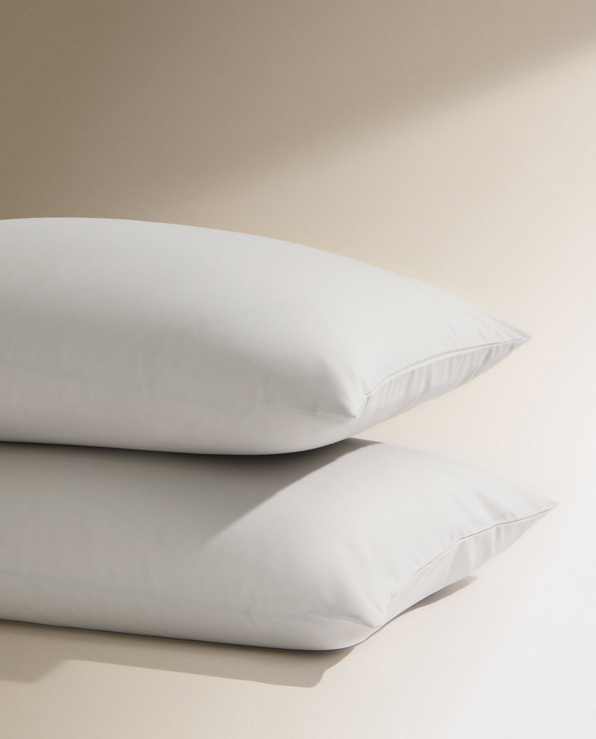 Funda de almohada lisa polycotton gris claro Gris claro-3