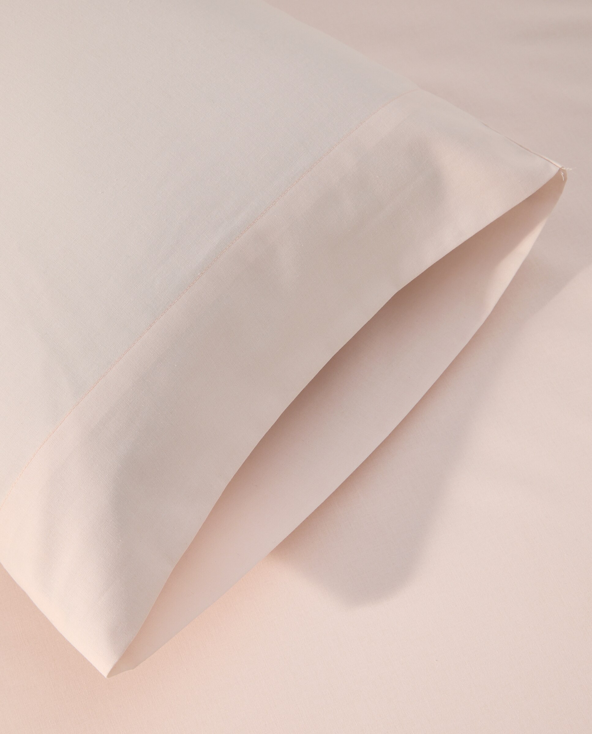 Funda de almohada lisa polycotton rosa Rosa-2