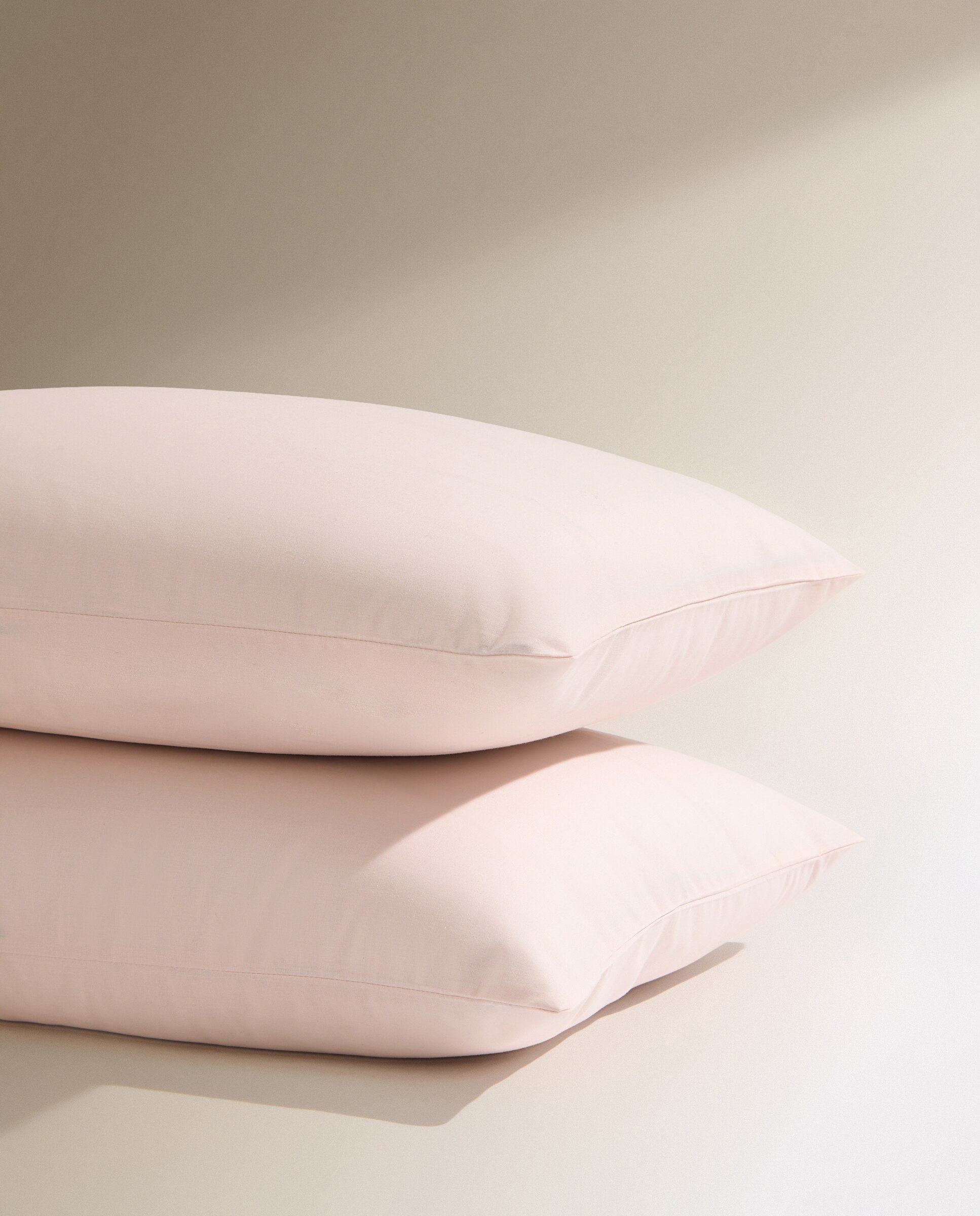 Funda de almohada lisa polycotton rosa Rosa-3