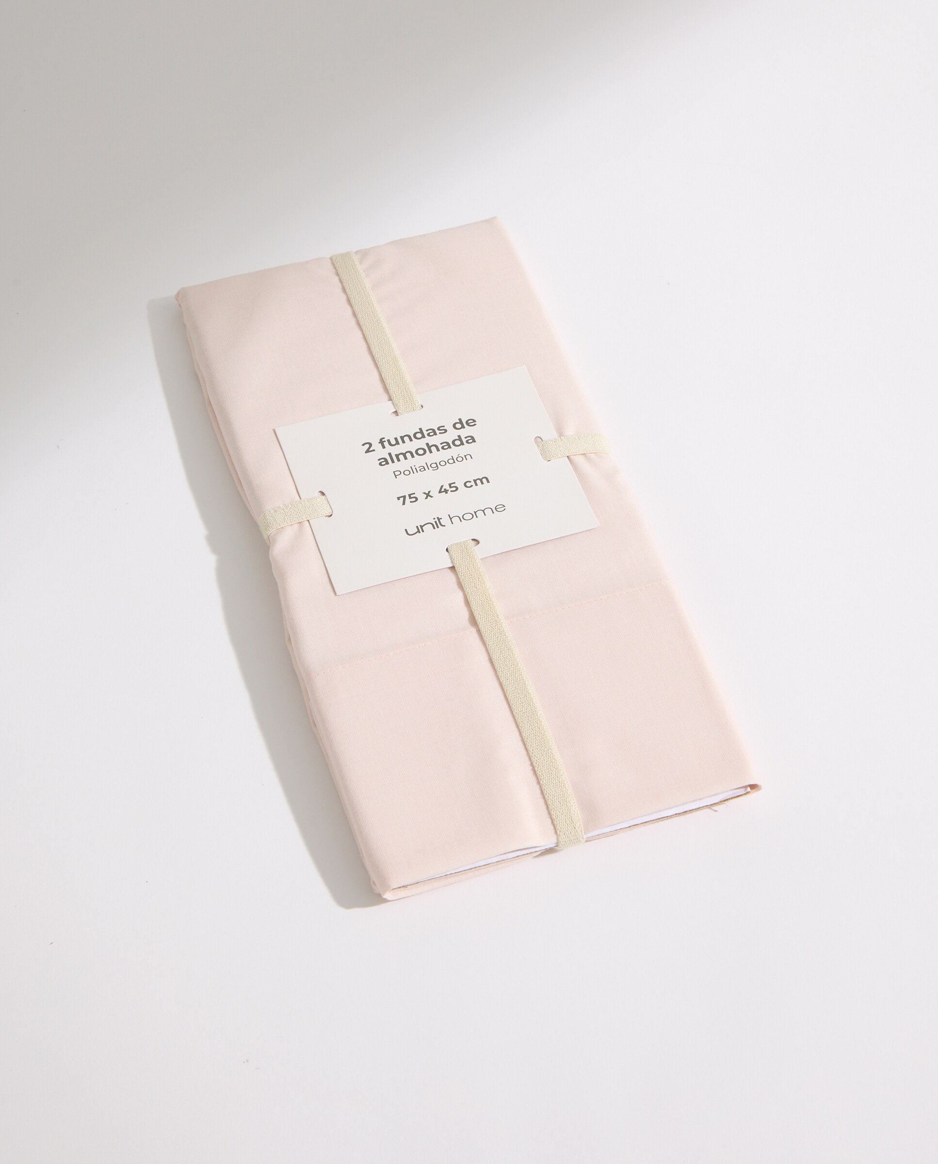 Funda de almohada lisa polycotton rosa Rosa-4