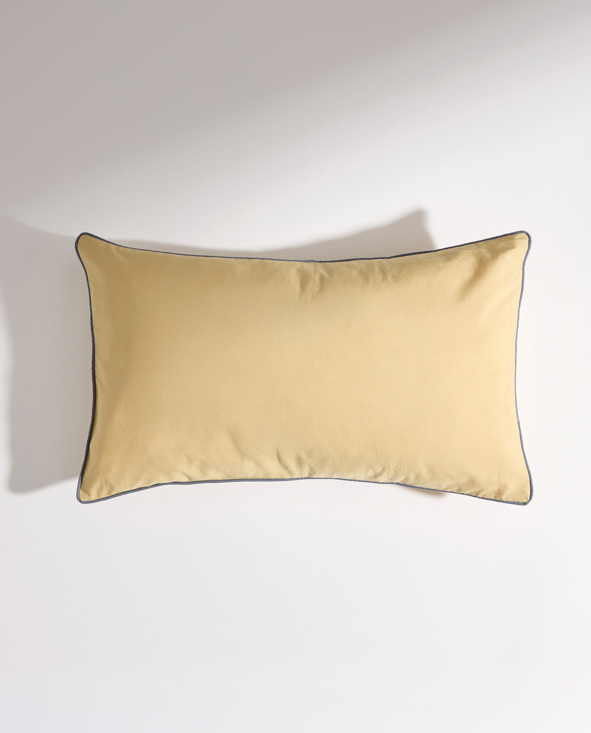 Funda de cuadrante algodón lavado Básico Mostaza-2