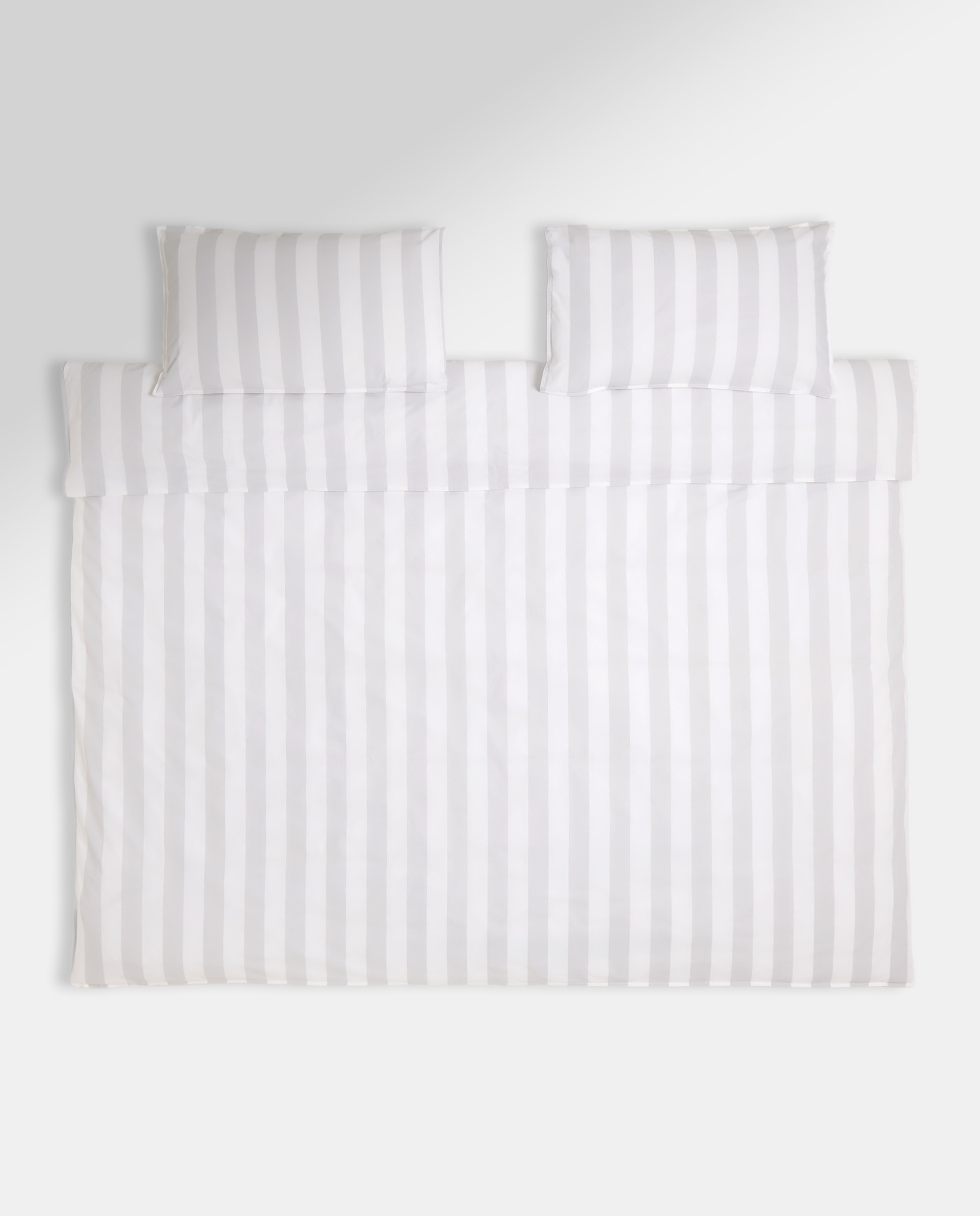Juego de funda nórdica rayas gris claro Gris claro-2