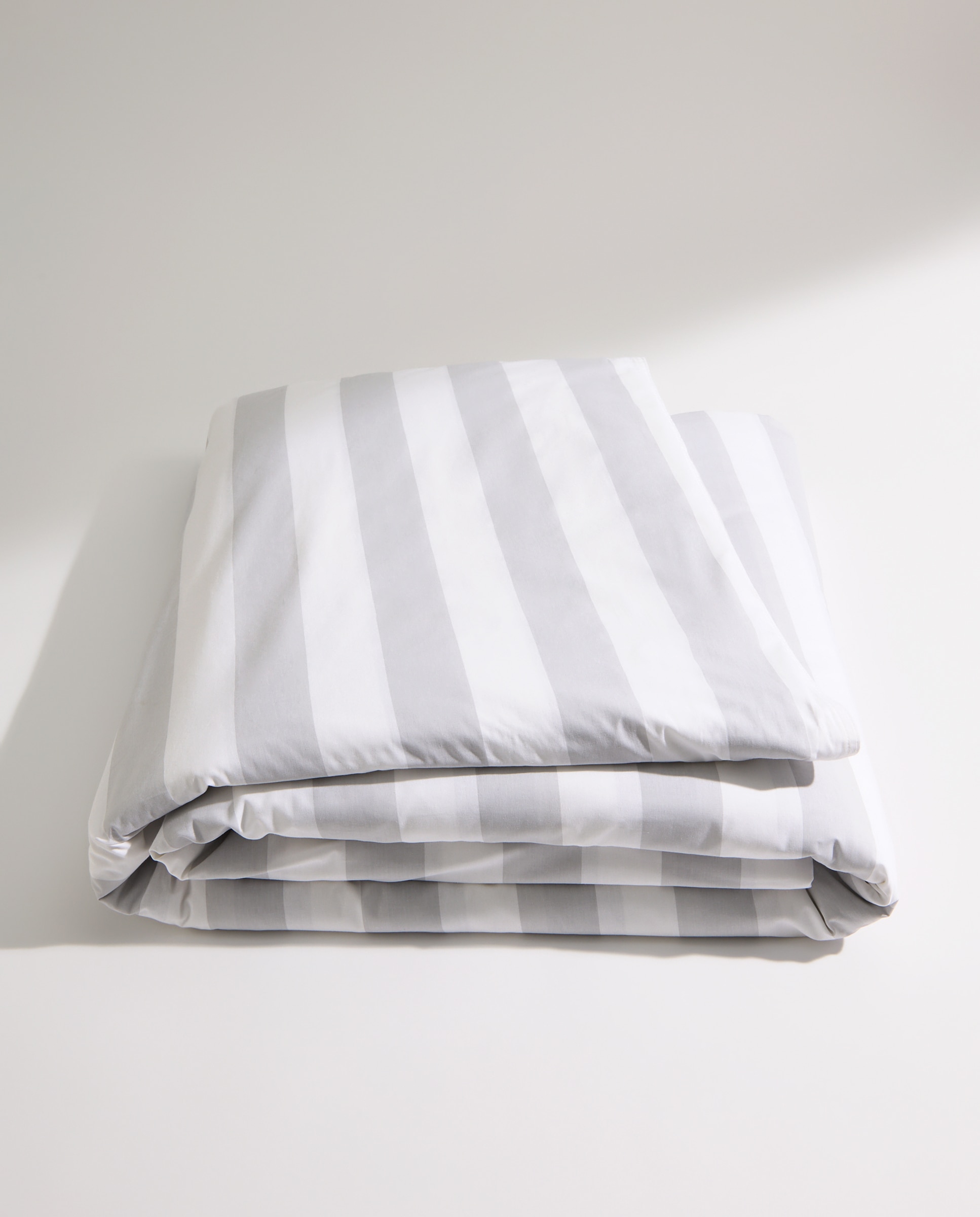 Juego de funda nórdica rayas gris claro Gris claro-6