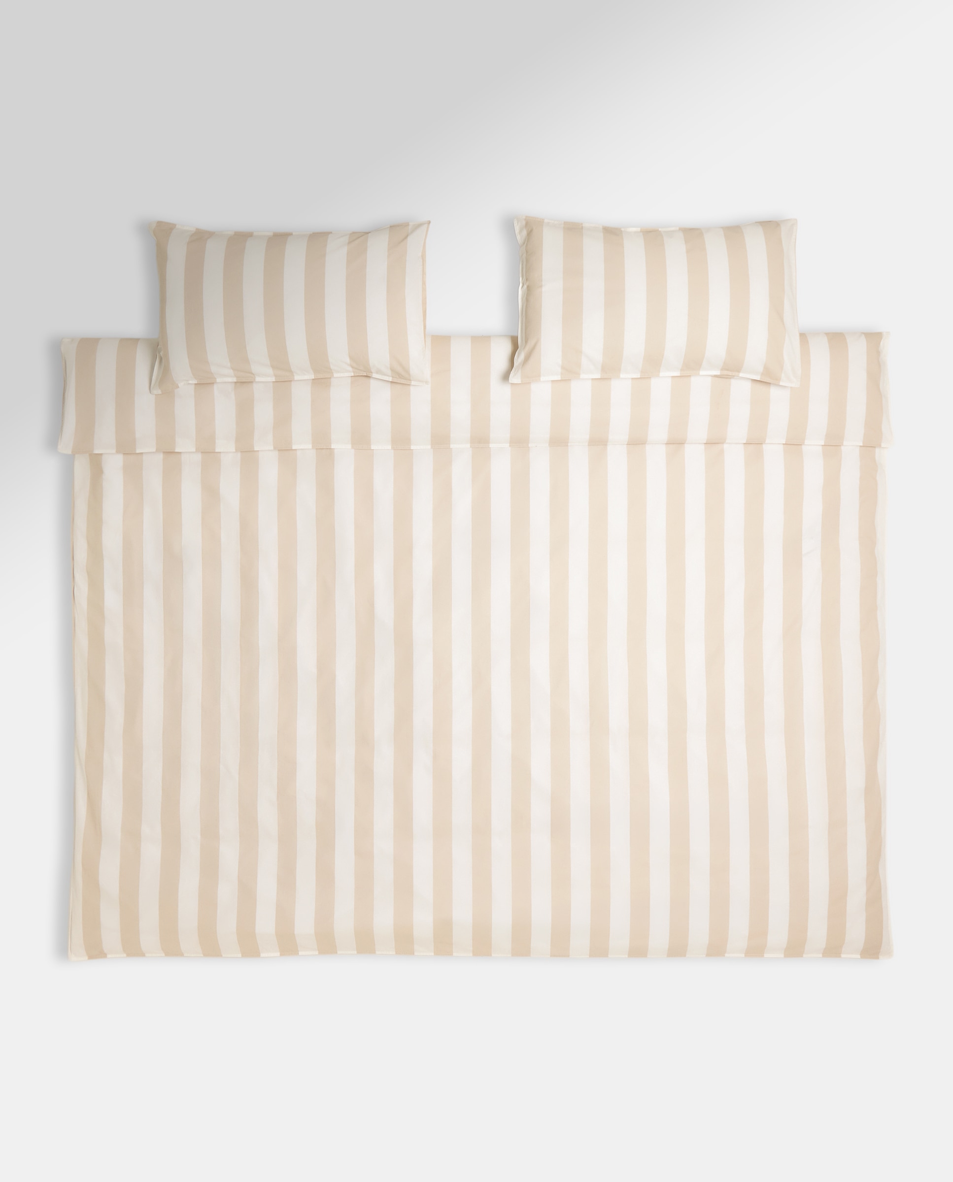 Juego de funda nórdica rayas beige Beige-2